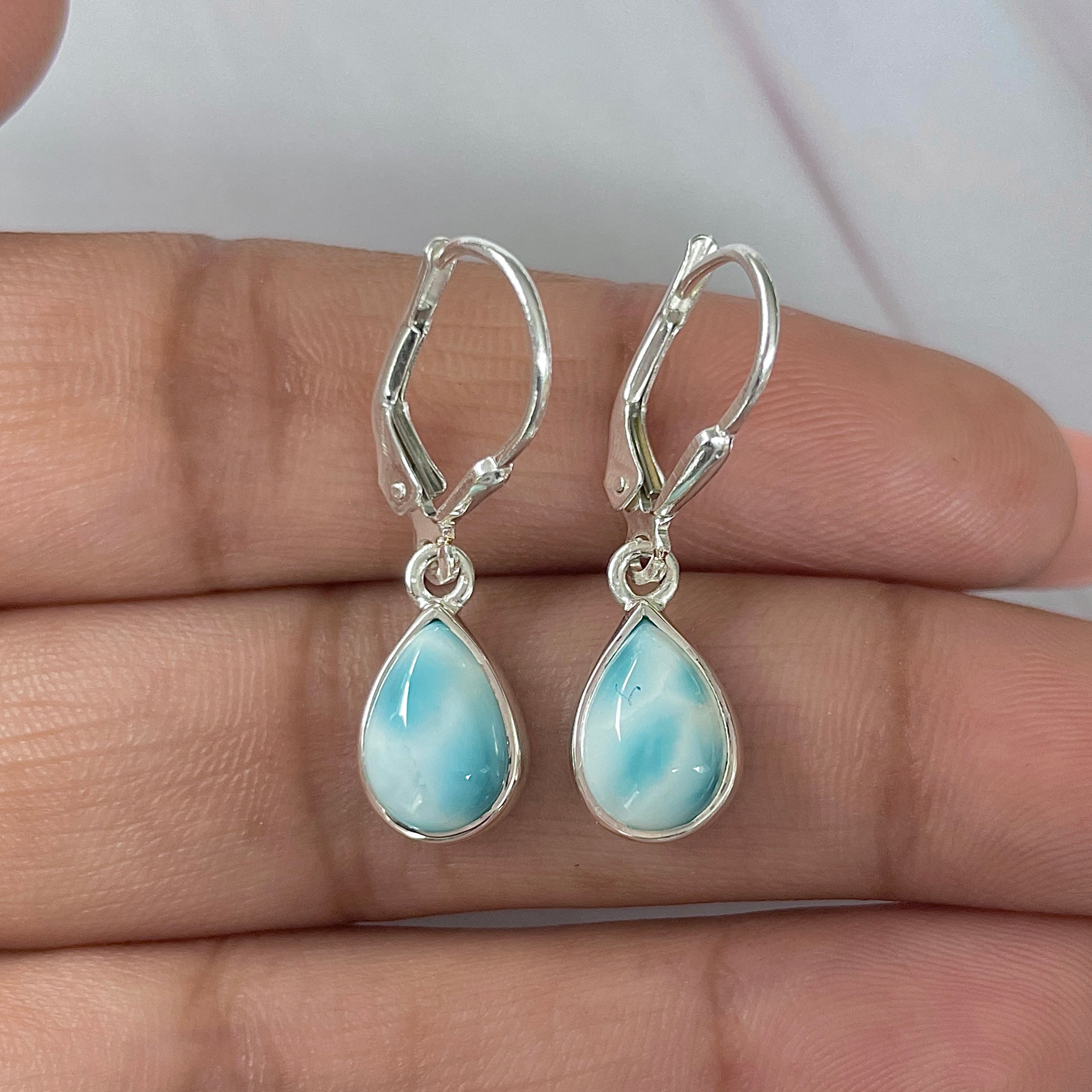 Larimar Earring-(LAR-E-1757.)