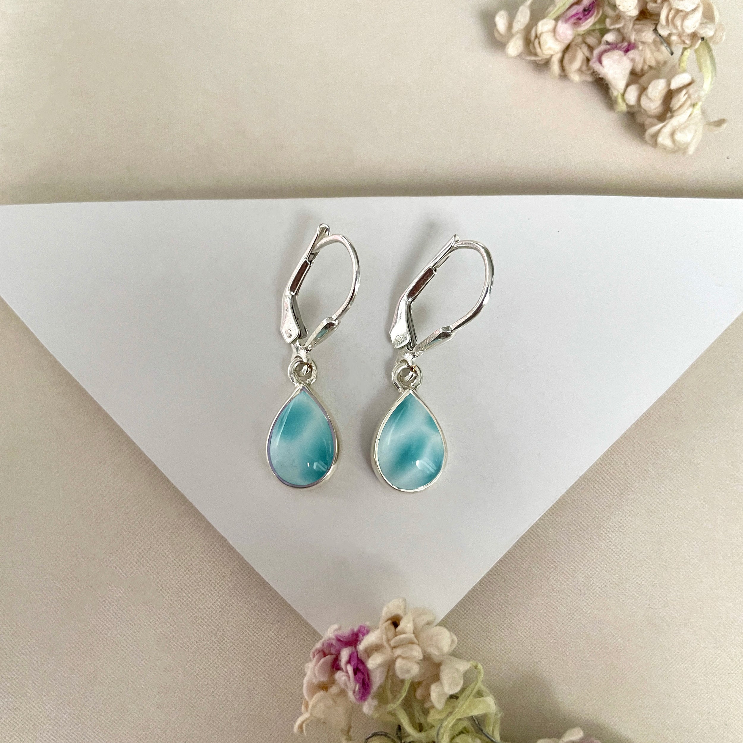 Larimar Earring-(LAR-E-1757.)