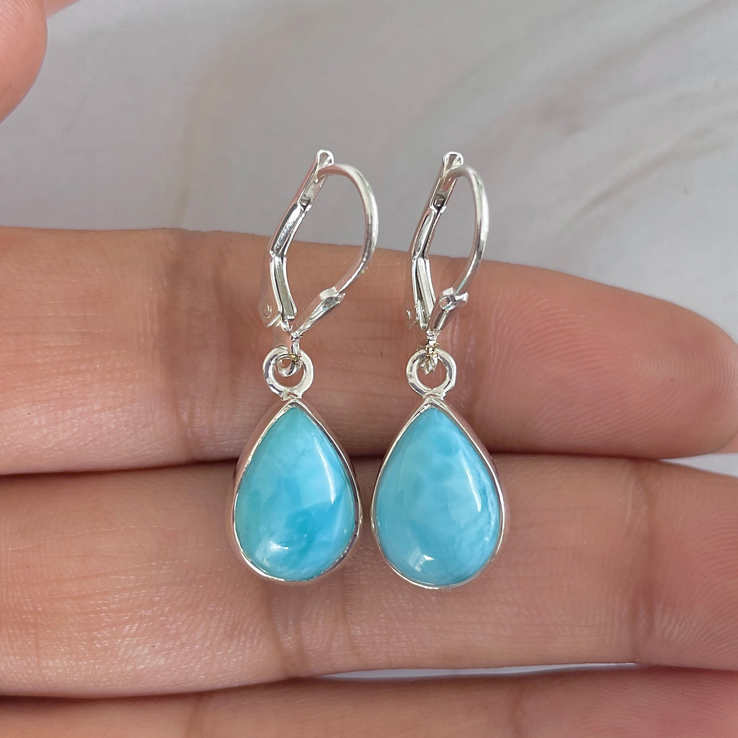 Larimar Earring-(LAR-E-1759.)