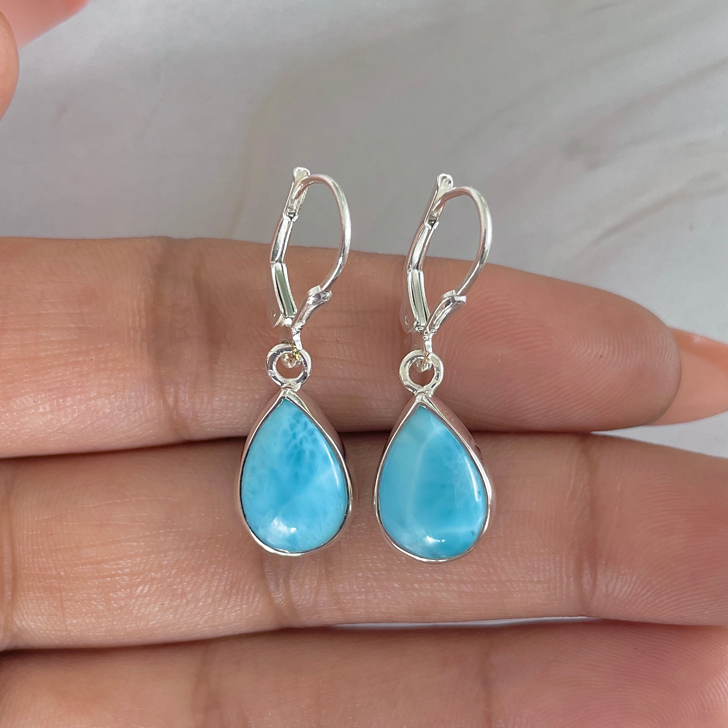 Larimar Earring-(LAR-E-1760.)