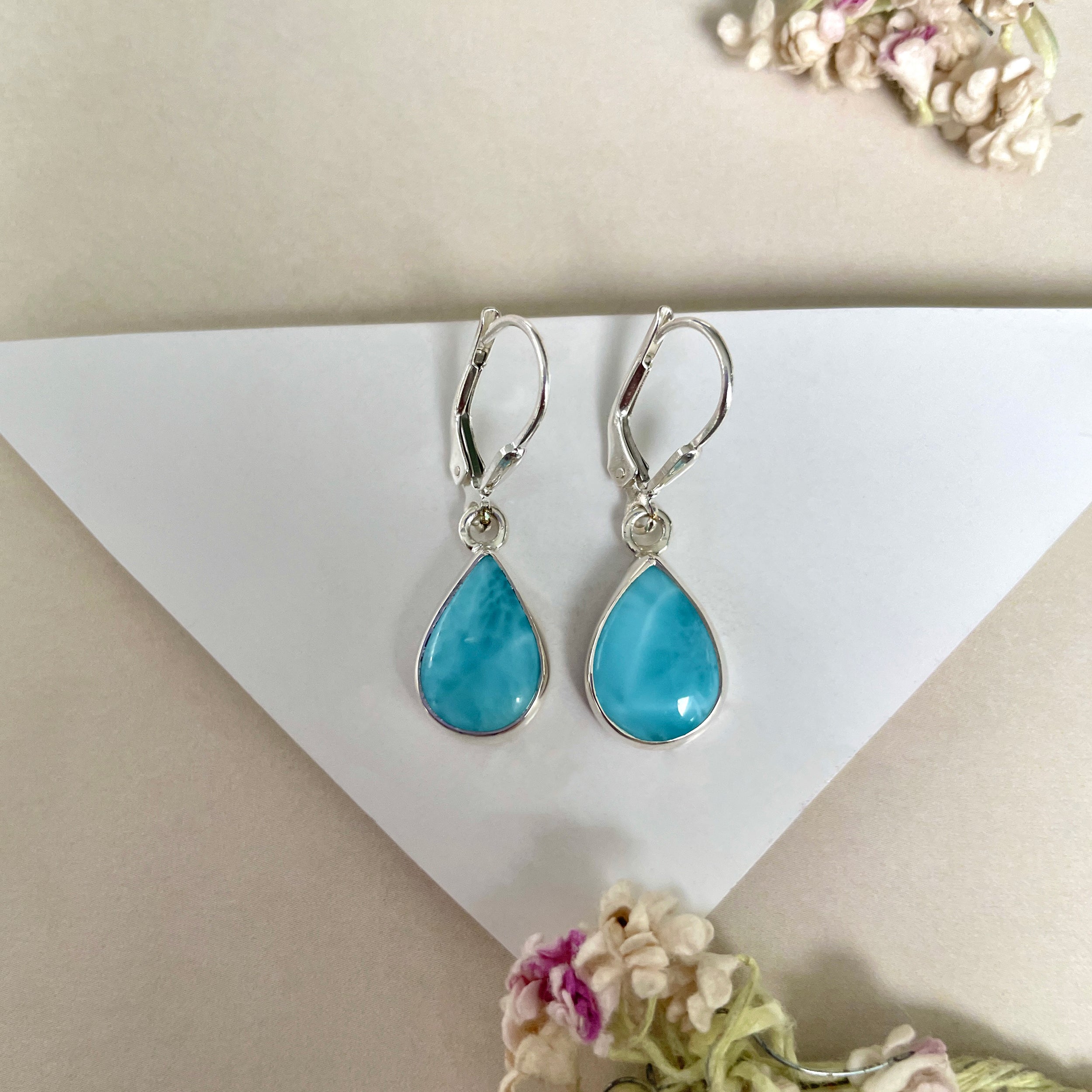 Larimar Earring-(LAR-E-1760.)