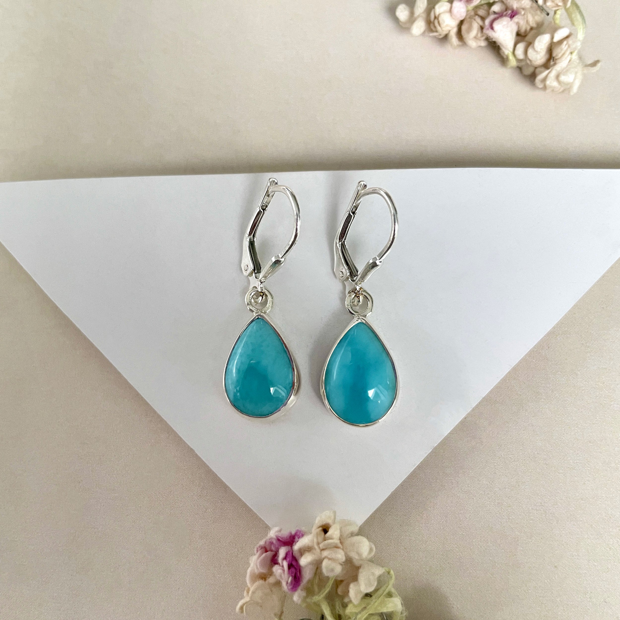Larimar Earring-(LAR-E-1761.)