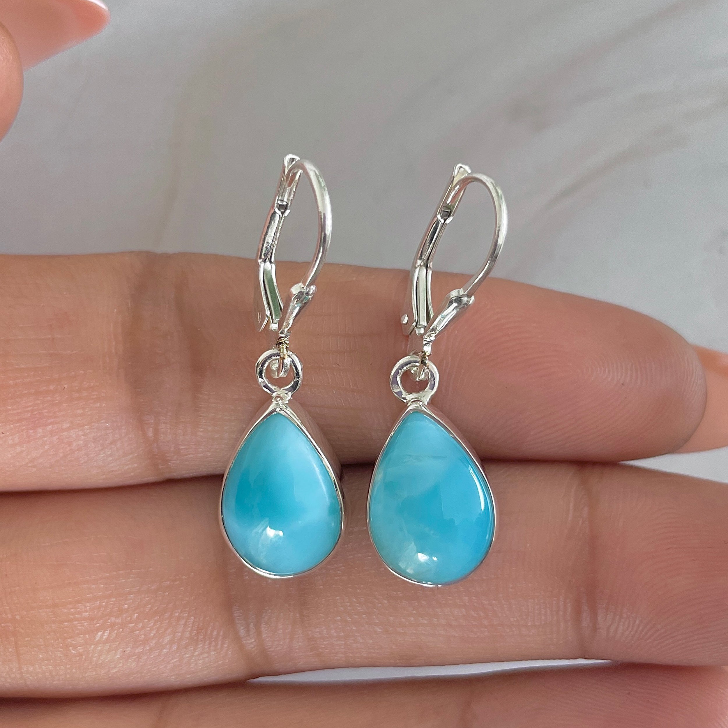 Larimar Earring-(LAR-E-1762.)
