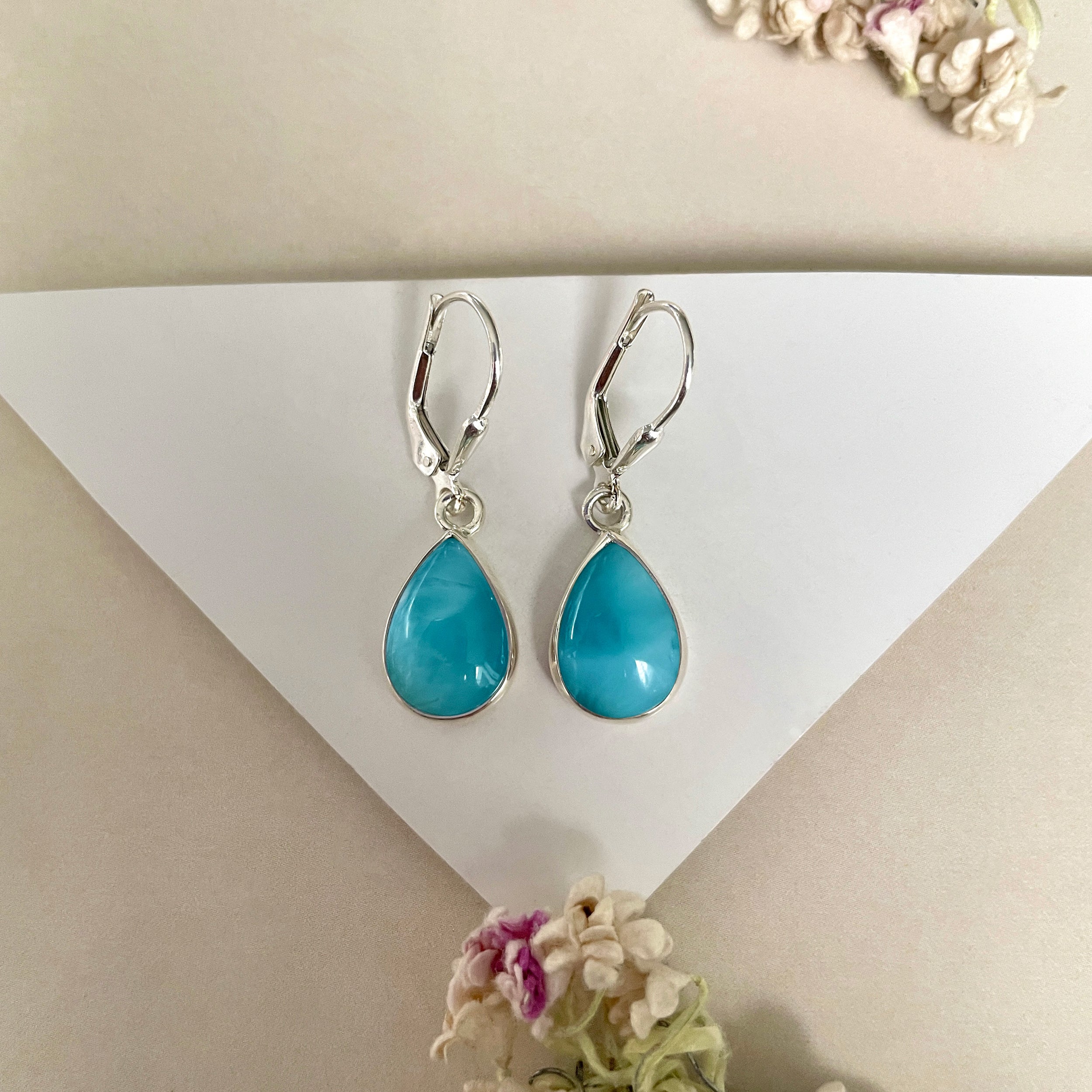 Larimar Earring-(LAR-E-1762.)