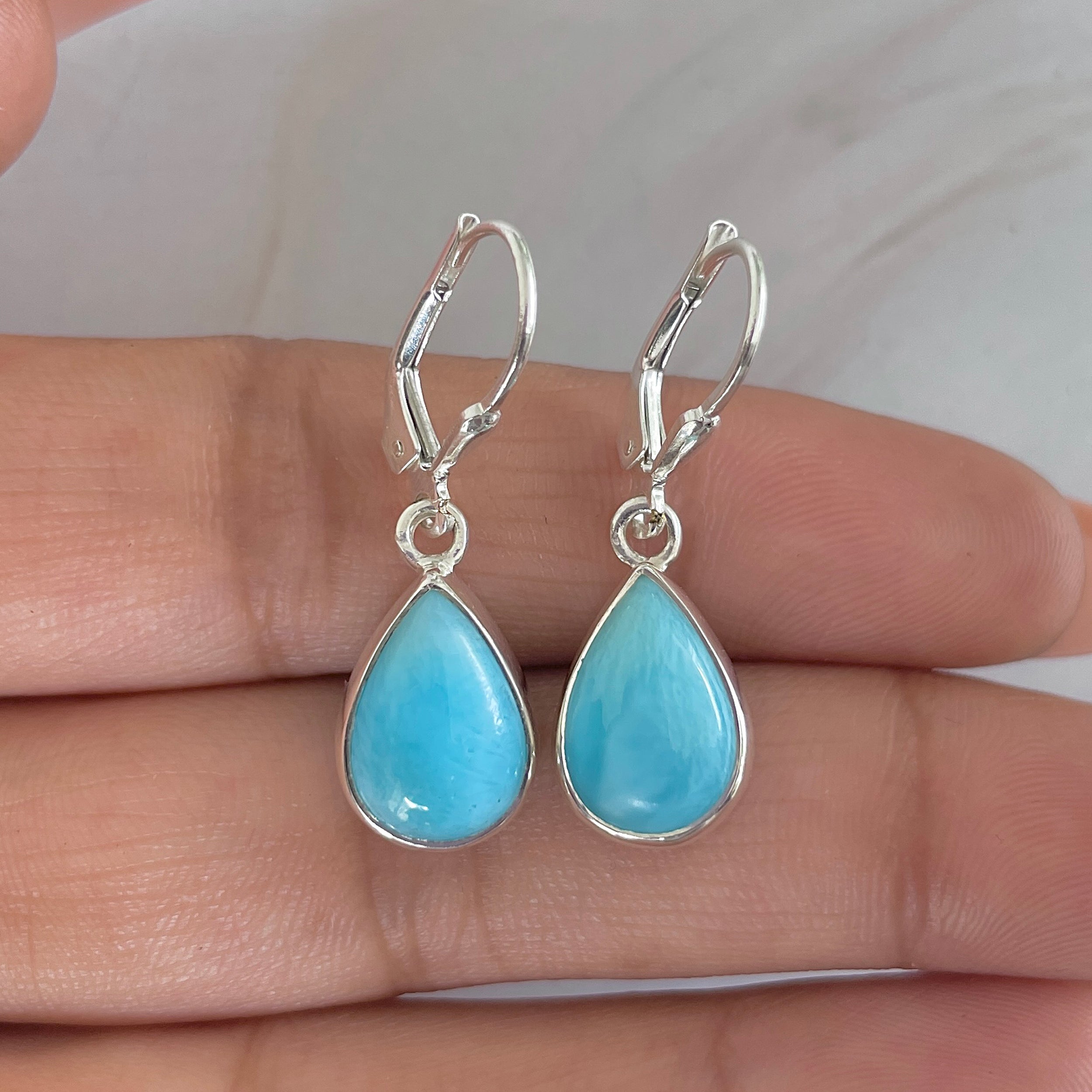 Larimar Earring-(LAR-E-1763.)