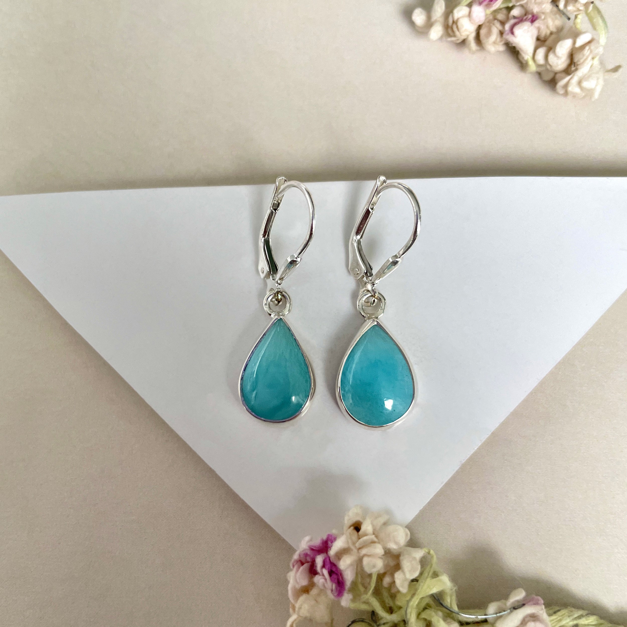 Larimar Earring-(LAR-E-1763.)