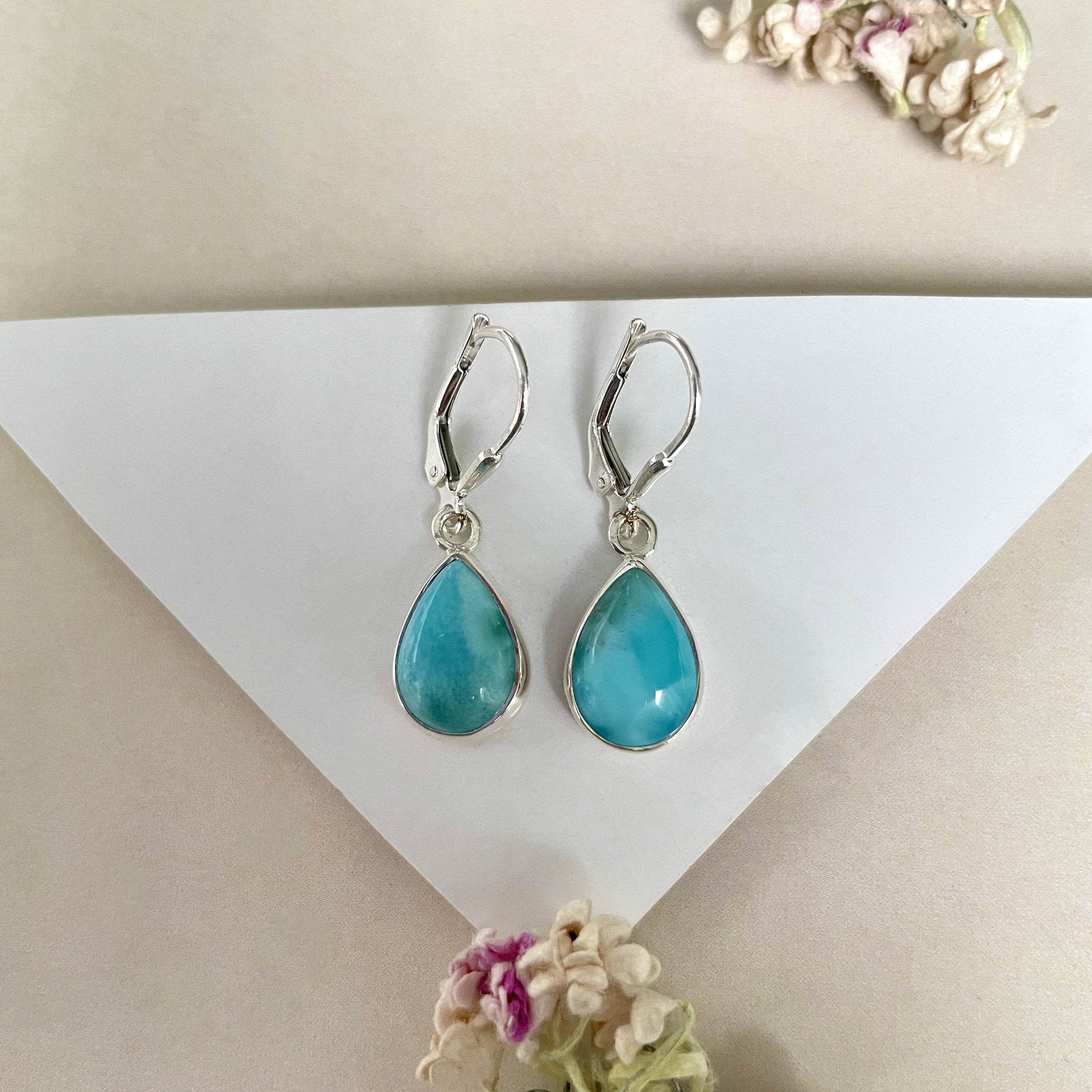 Larimar Earring-(LAR-E-1764.)