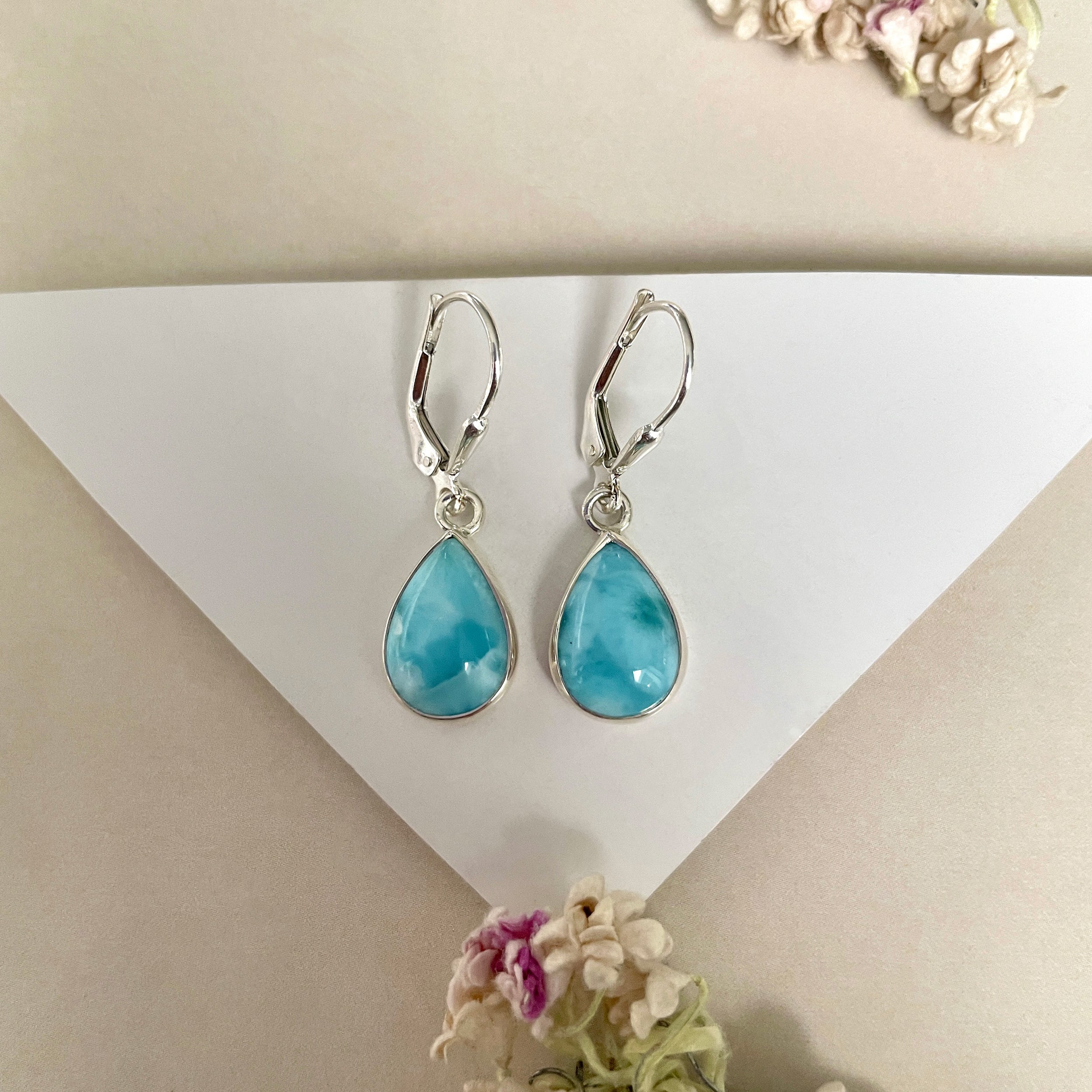 Larimar Earring-(LAR-E-1765.)