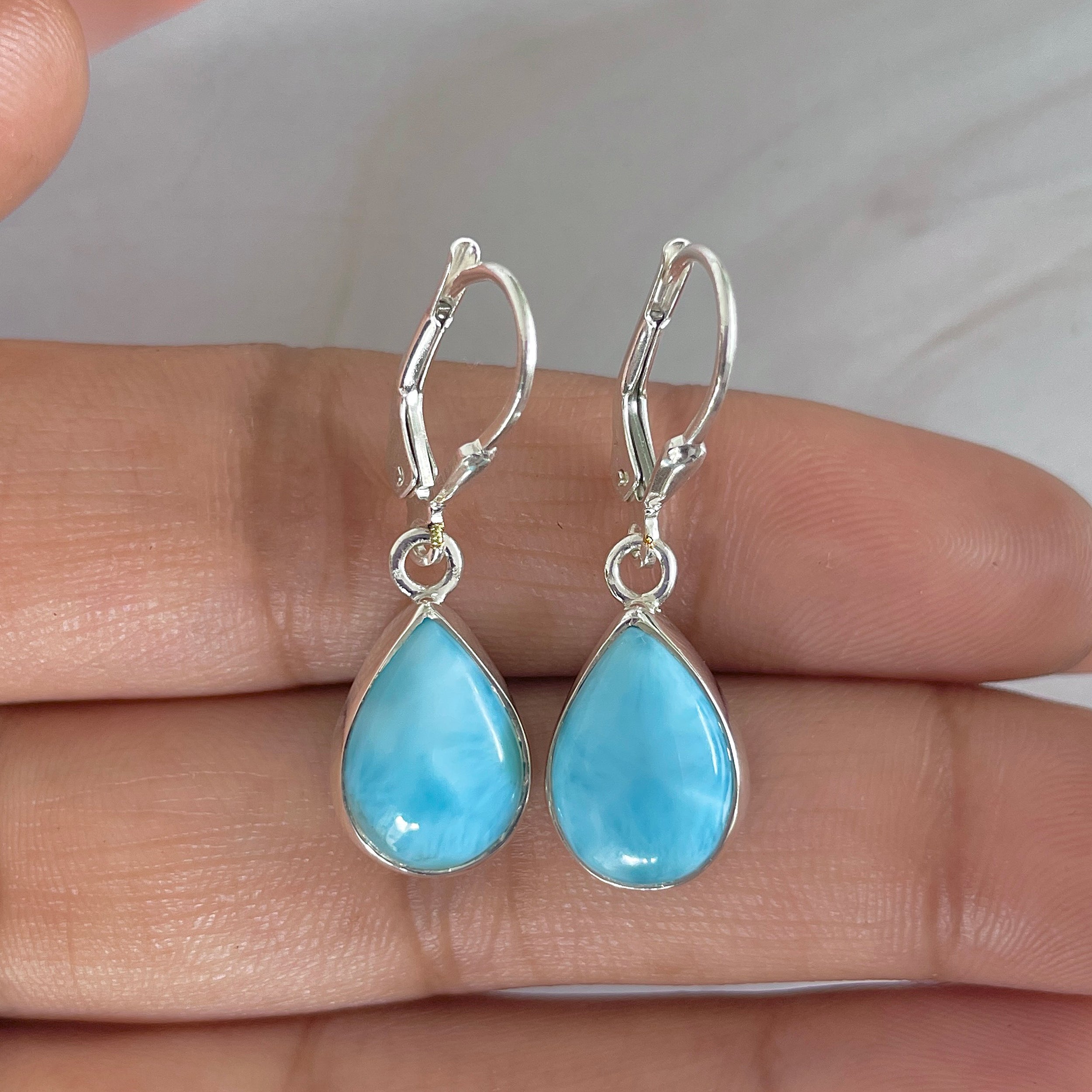 Larimar Earring-(LAR-E-1766.)