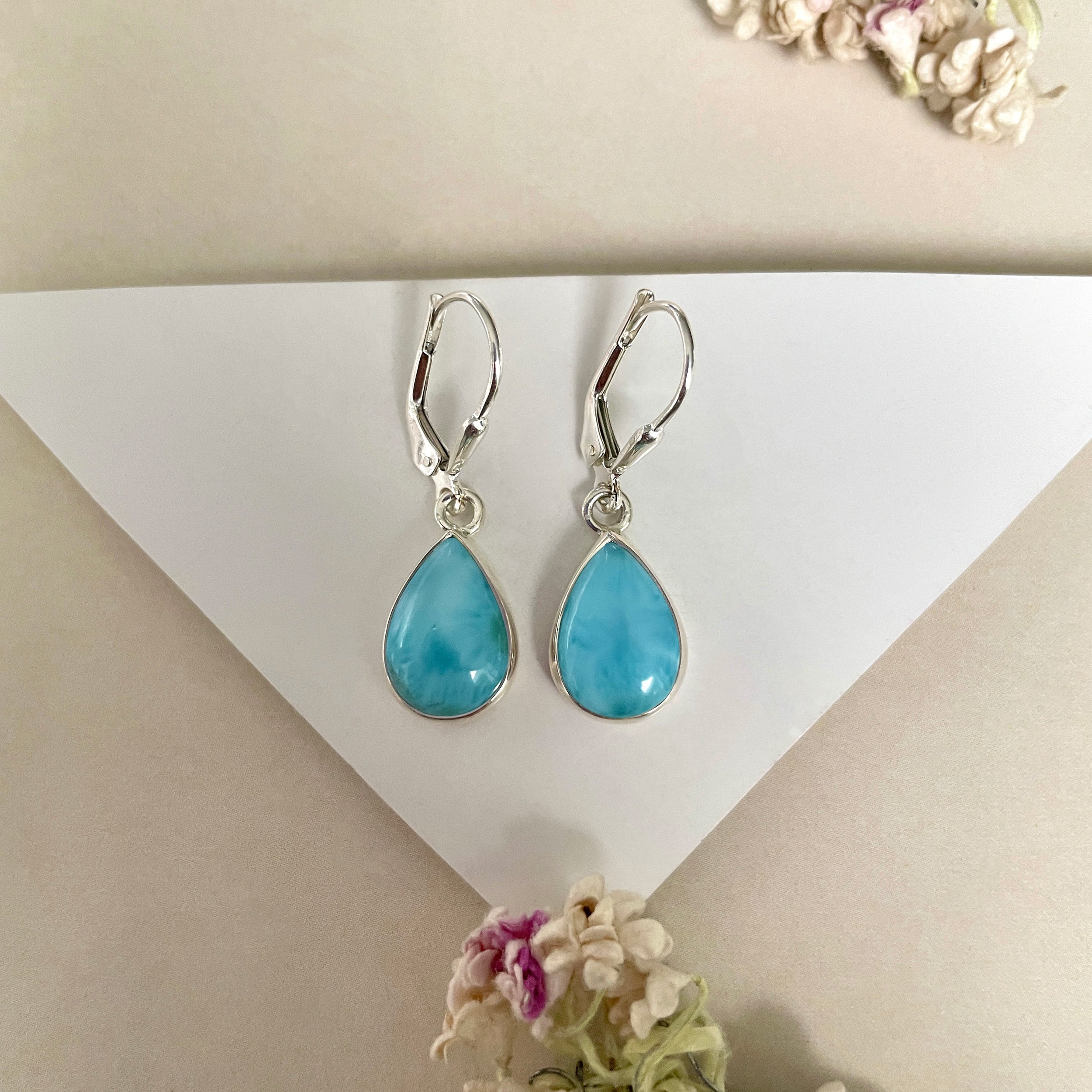 Larimar Earring-(LAR-E-1766.)