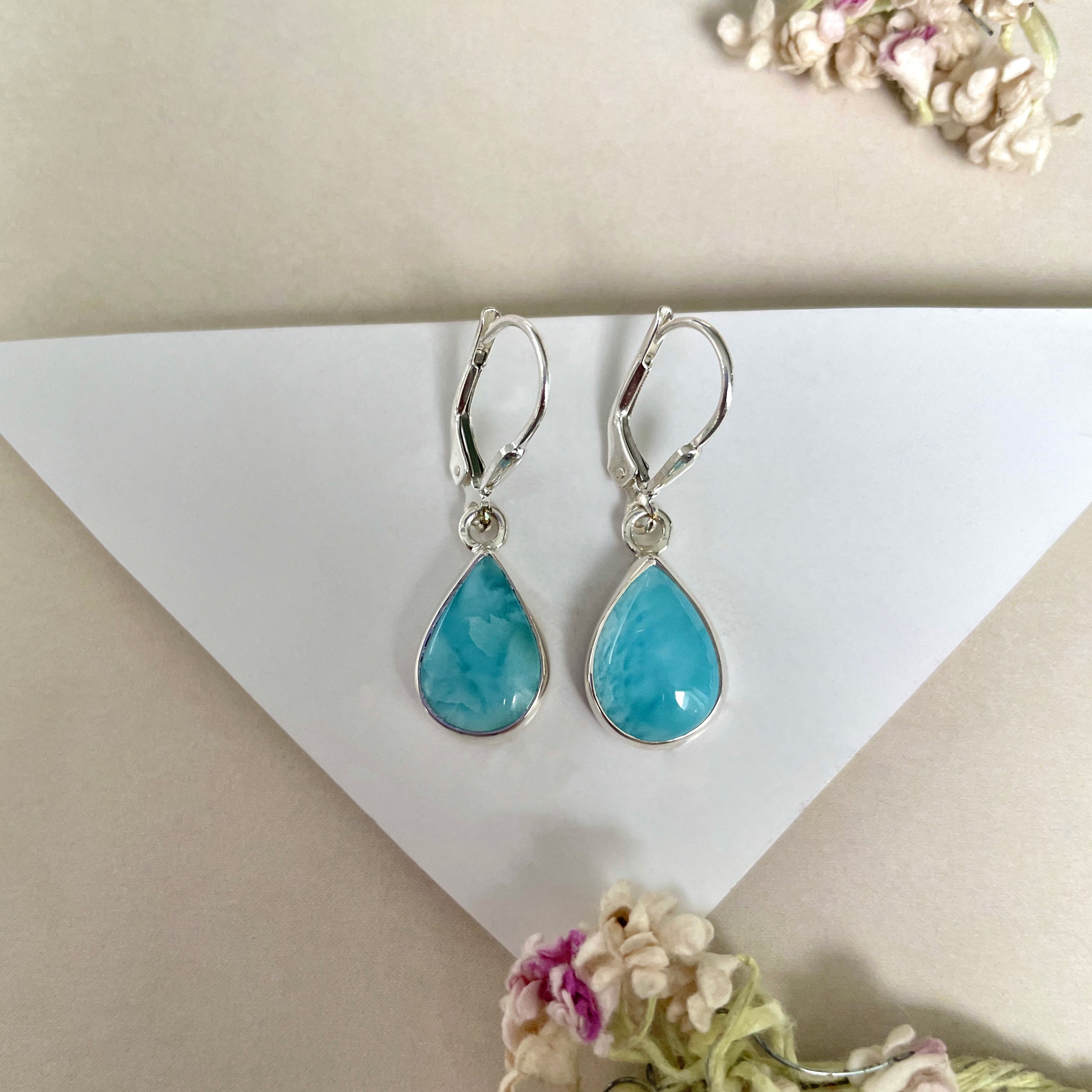 Larimar Earring-(LAR-E-1767.)