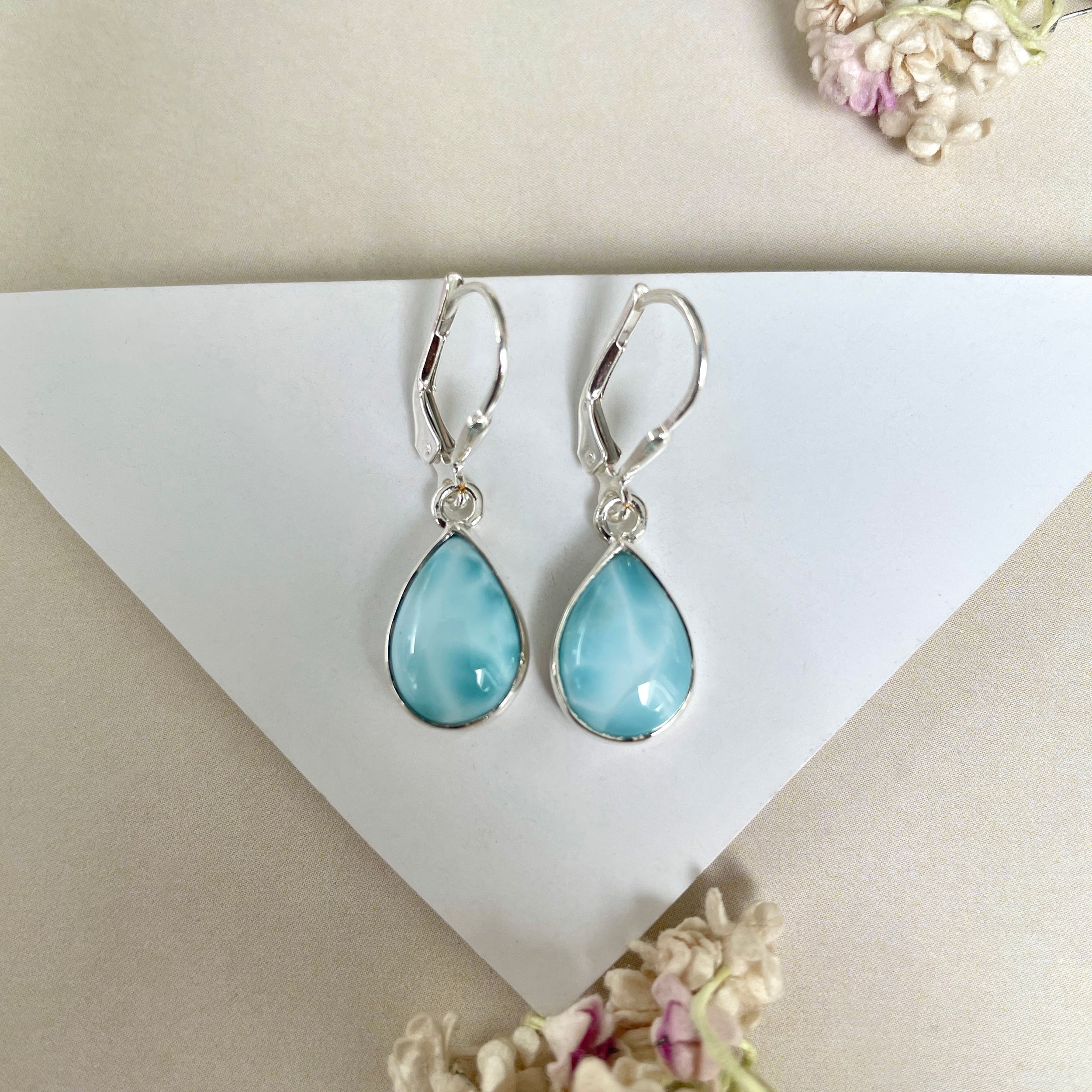 Larimar Earring-(LAR-E-1769.)