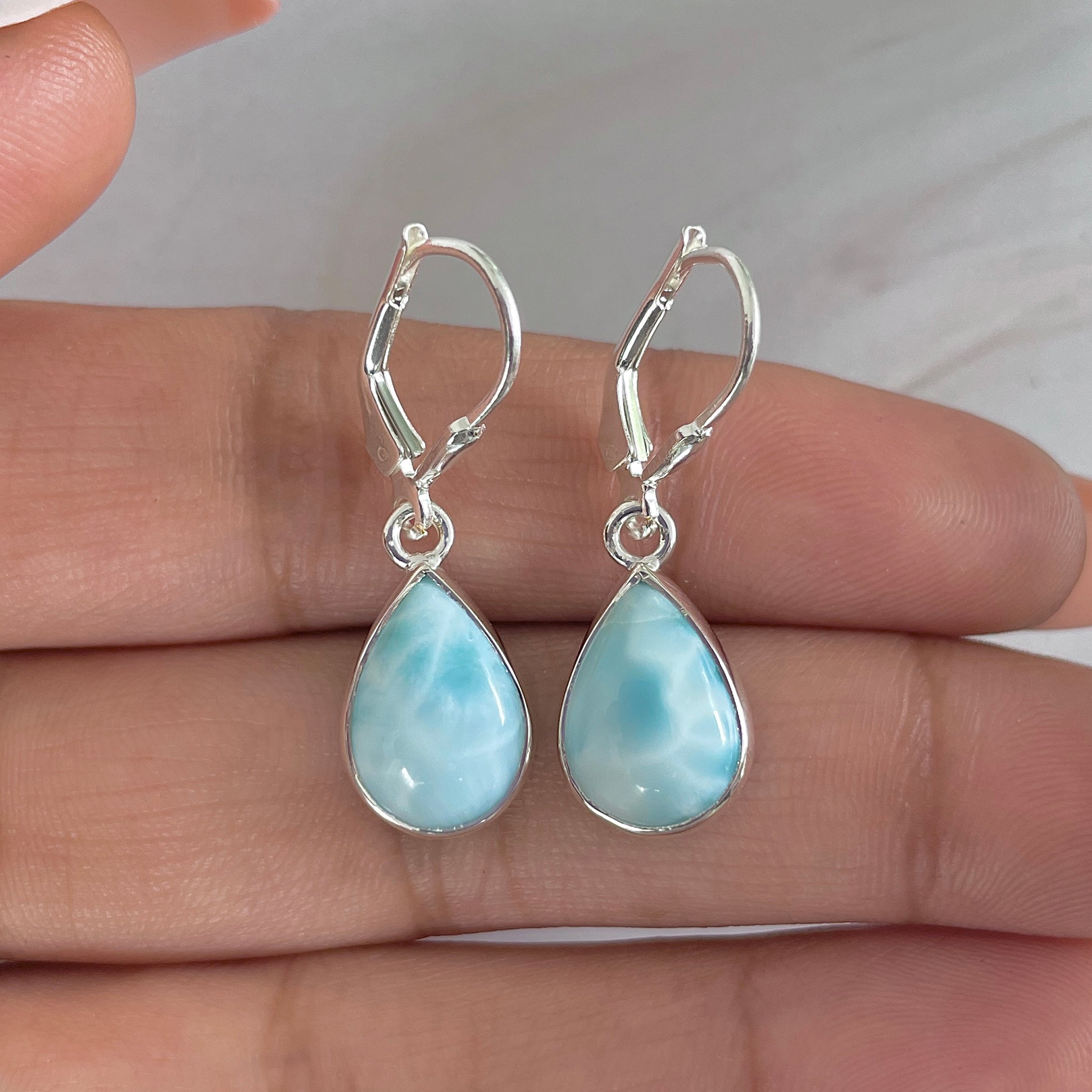 Larimar Earring-(LAR-E-1770.)