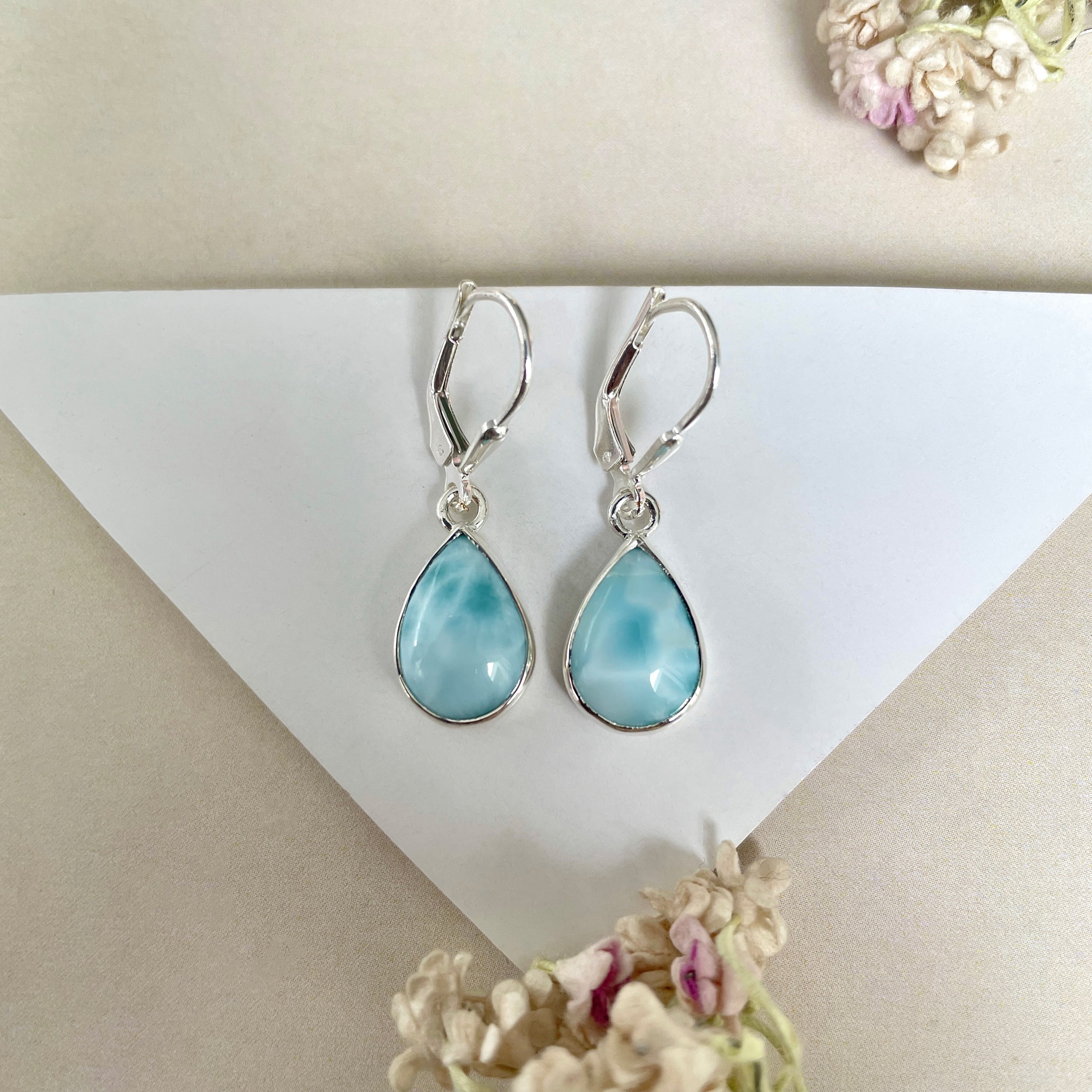 Larimar Earring-(LAR-E-1770.)
