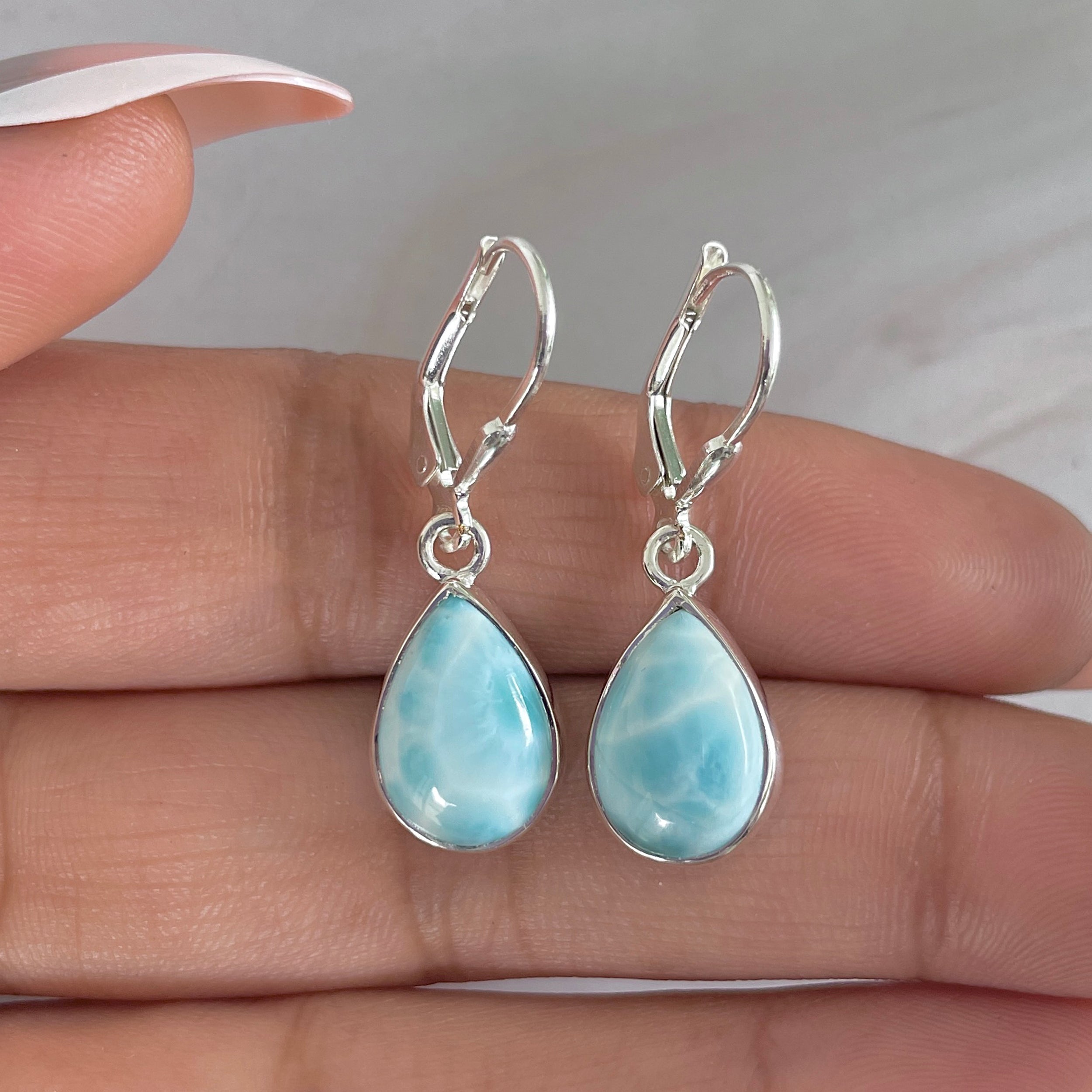Larimar Earring-(LAR-E-1771.)