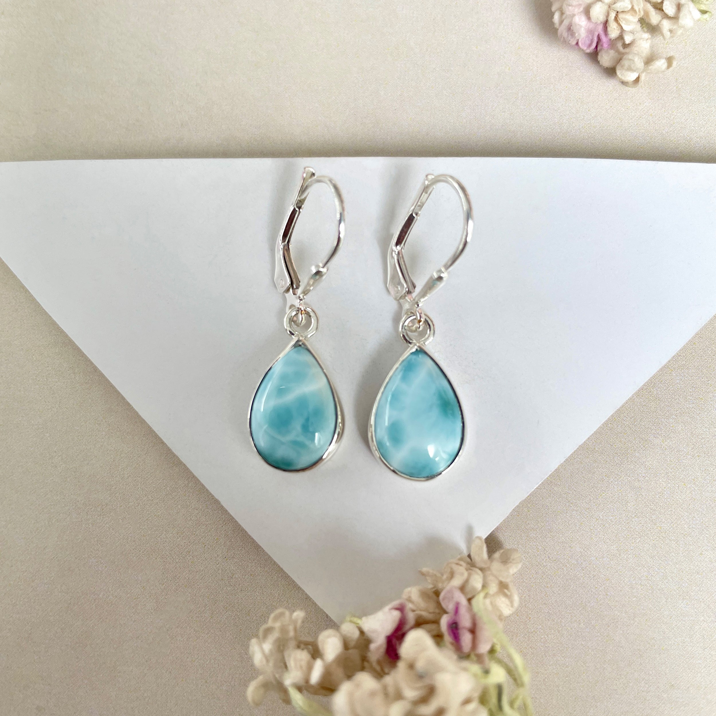Larimar Earring-(LAR-E-1771.)