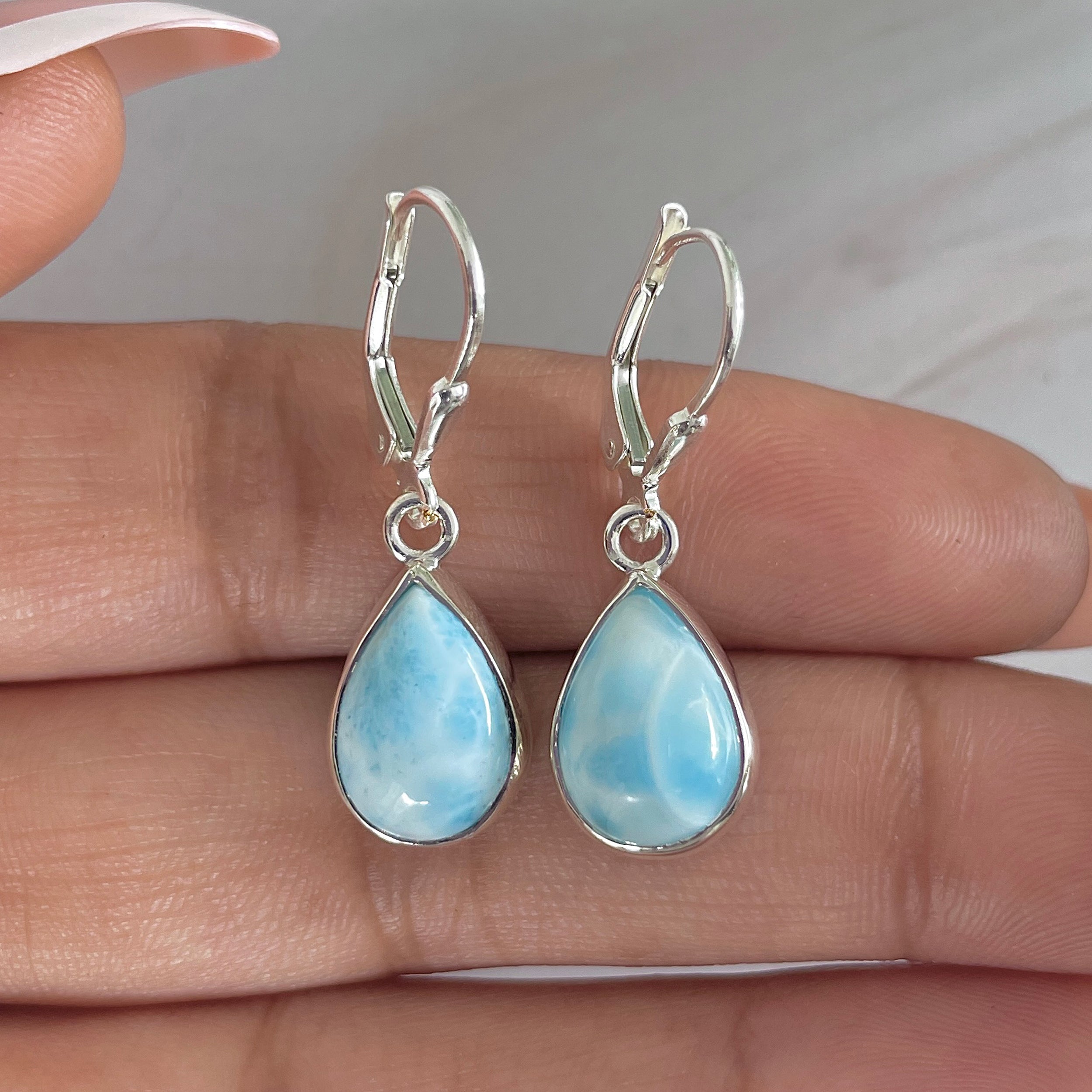 Larimar Earring-(LAR-E-1772.)