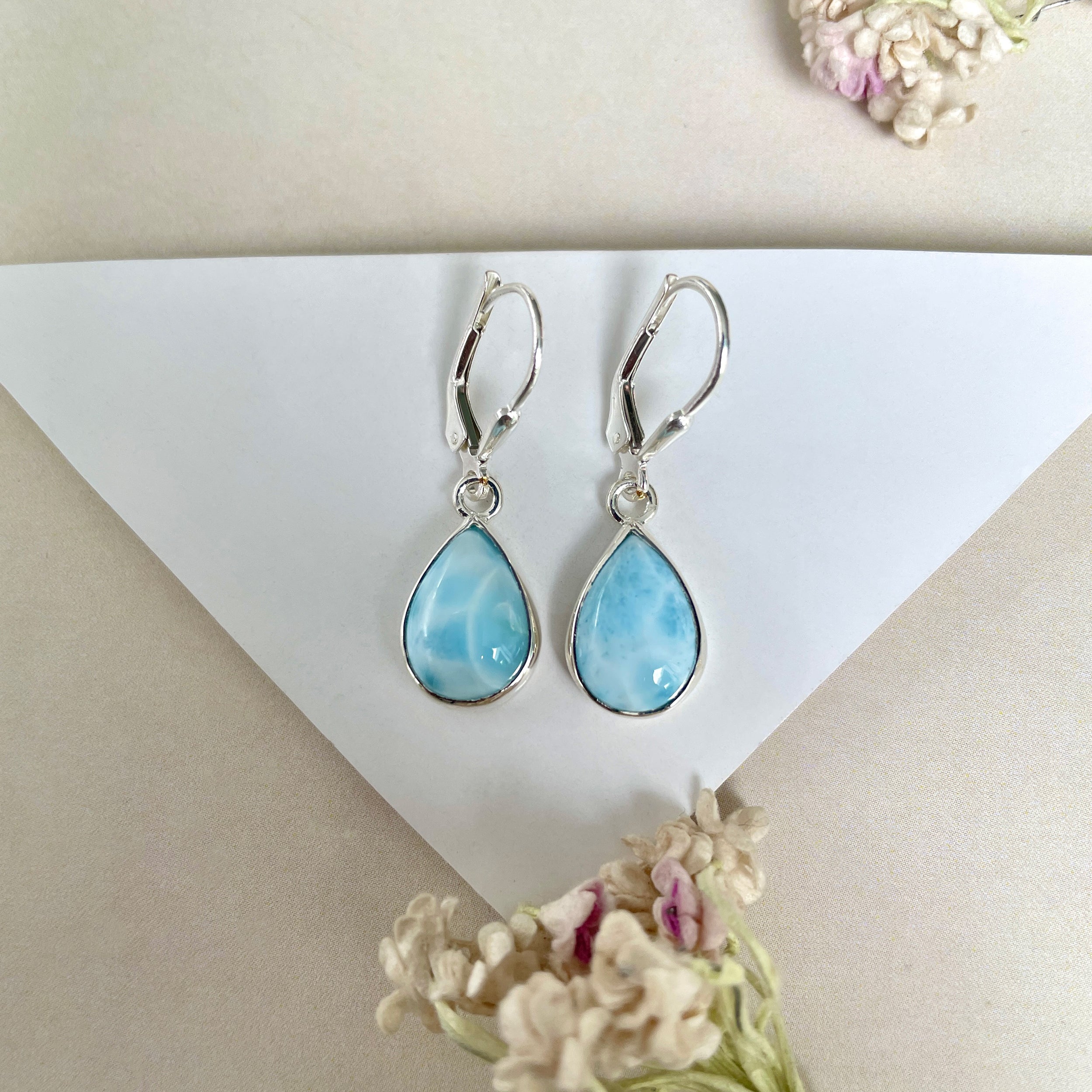 Larimar Earring-(LAR-E-1772.)