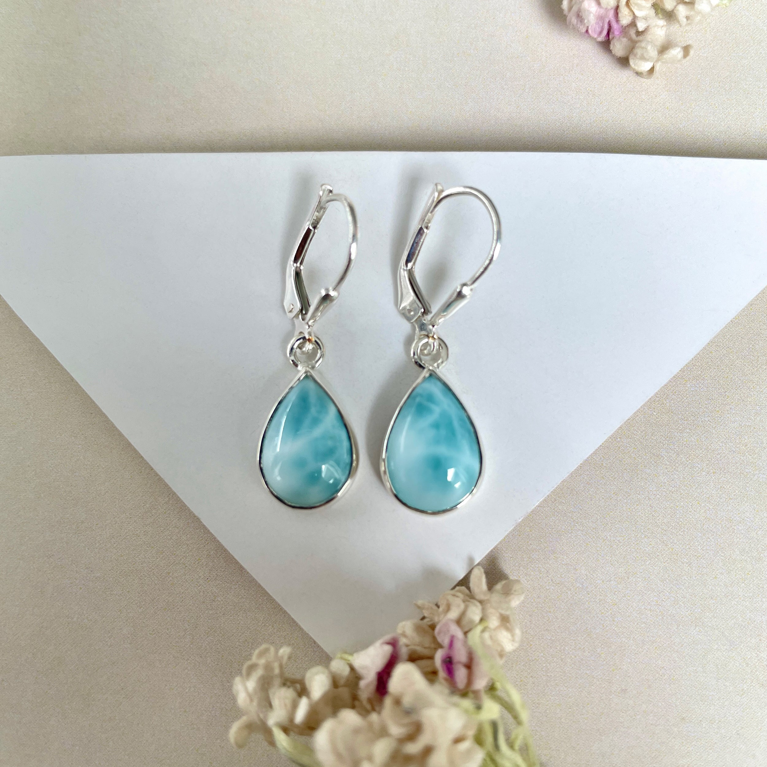 Larimar Earring-(LAR-E-1774.)