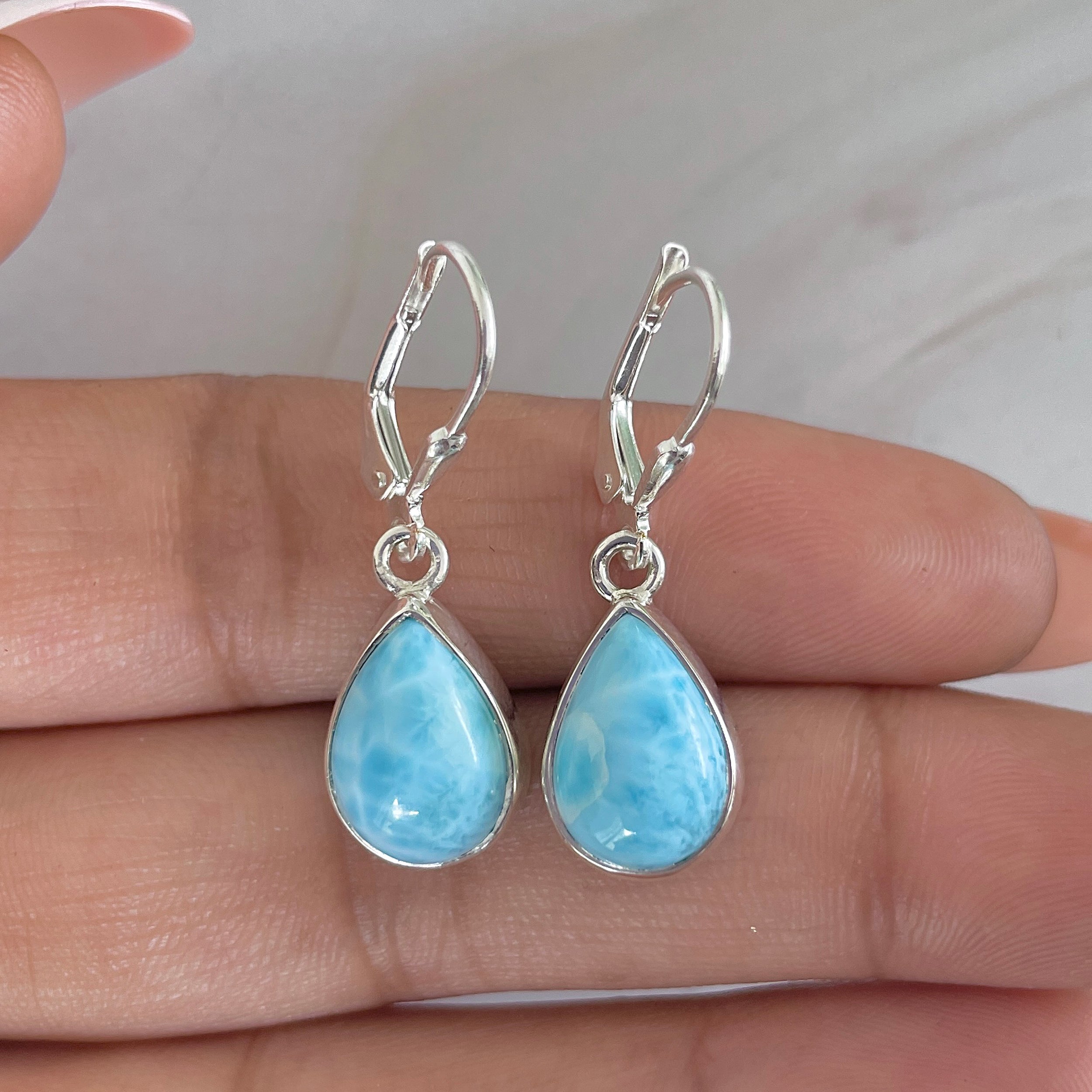 Larimar Earring-(LAR-E-1778.)