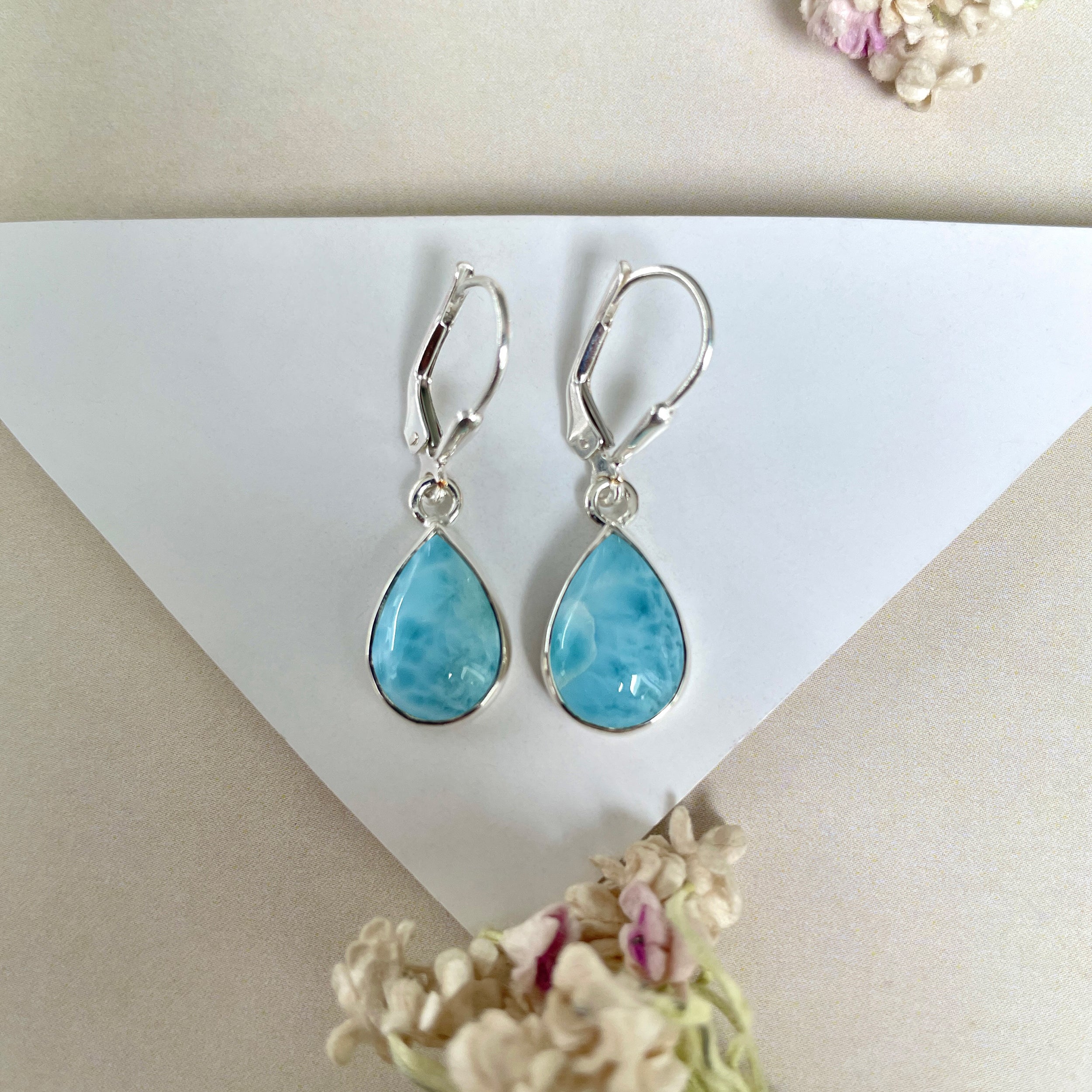 Larimar Earring-(LAR-E-1778.)