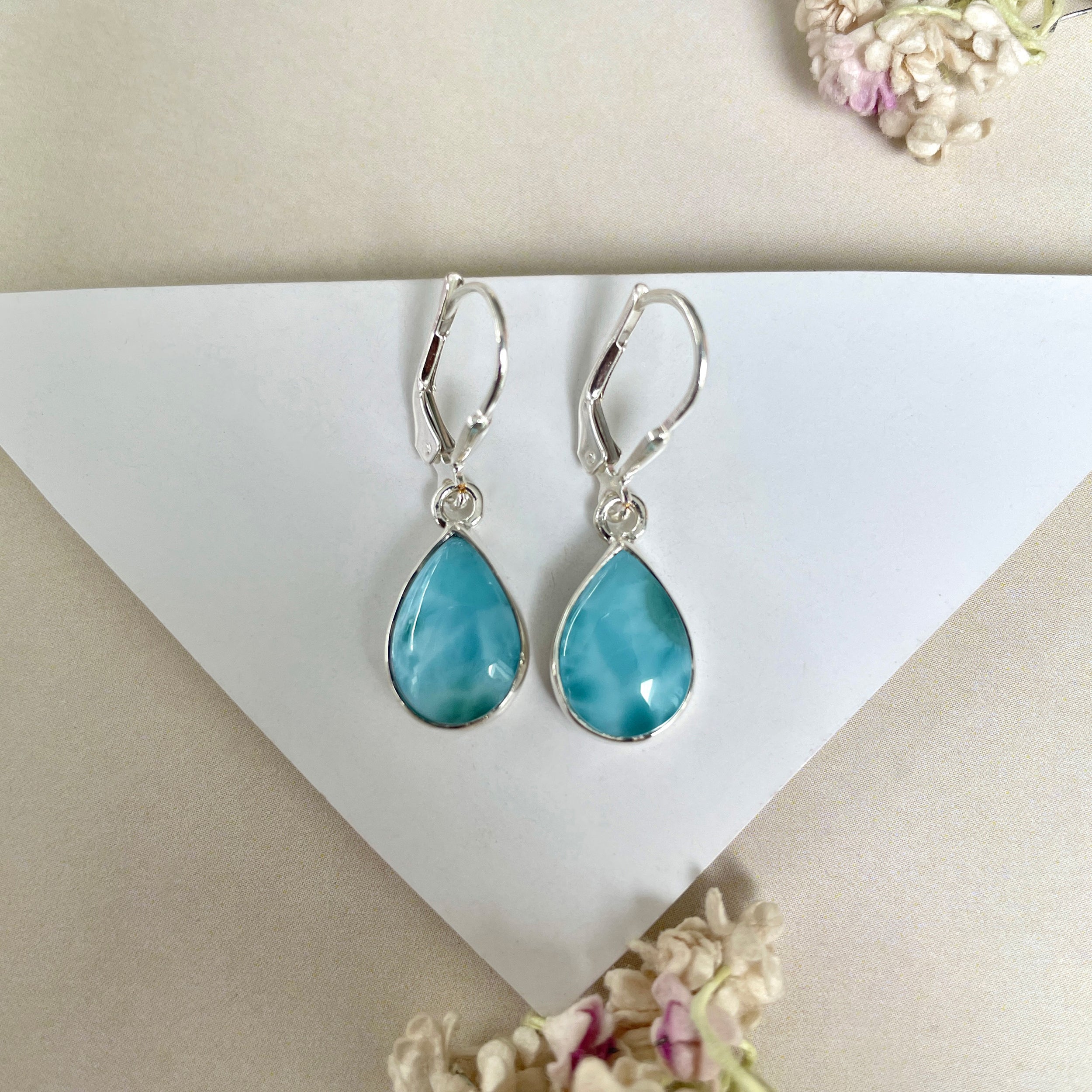 Larimar Earring-(LAR-E-1781.)