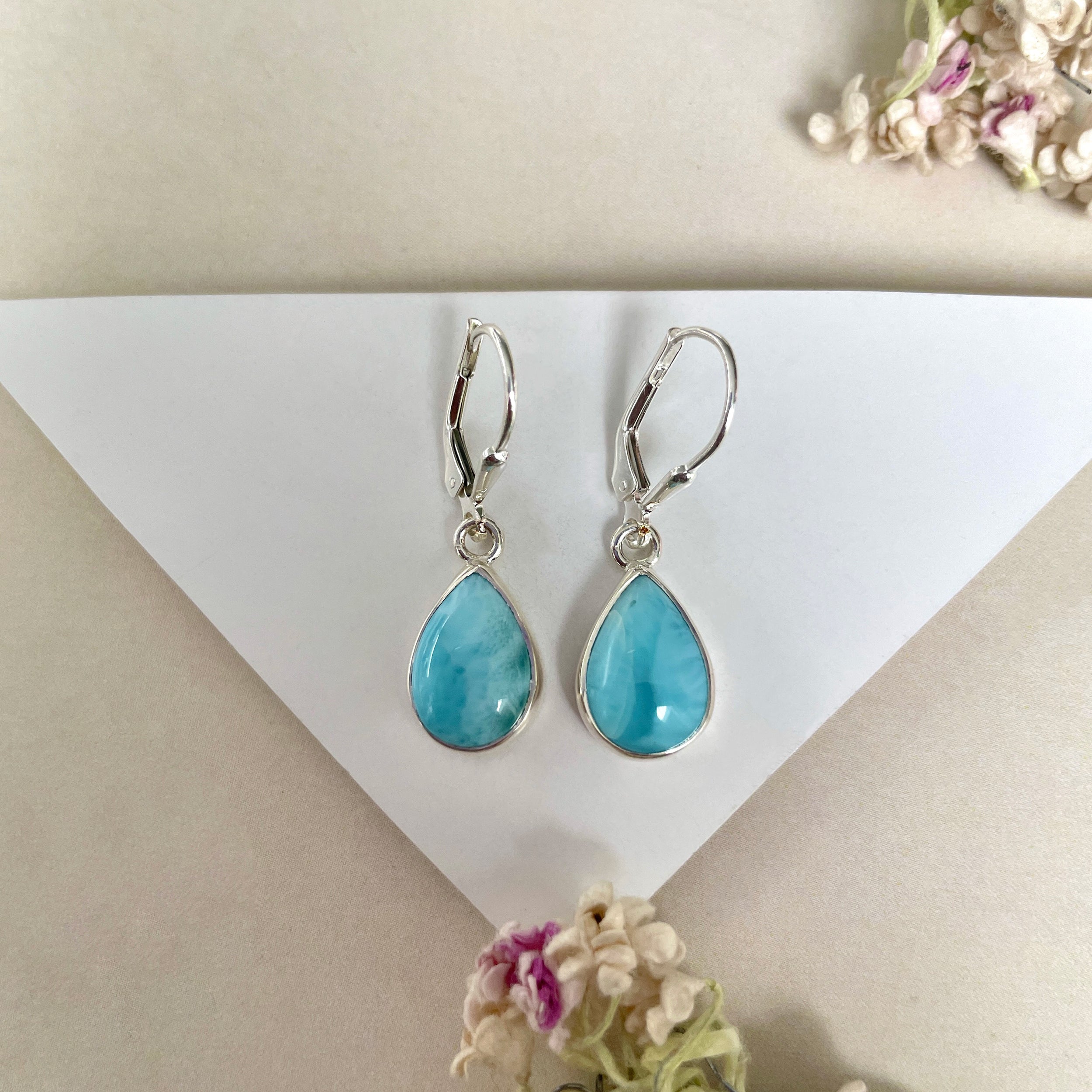 Larimar Earring-(LAR-E-1784.)