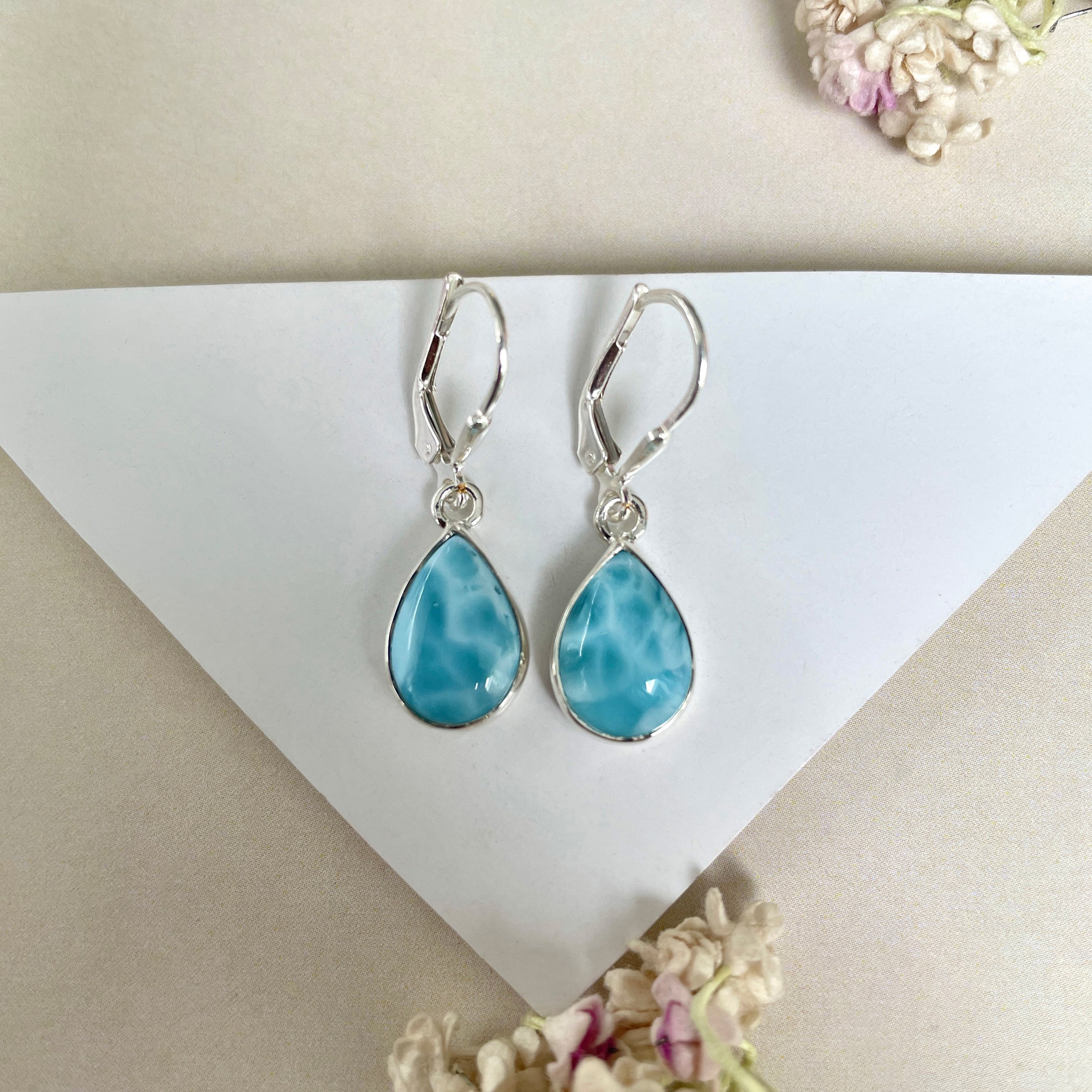Larimar Earring-(LAR-E-1785.)