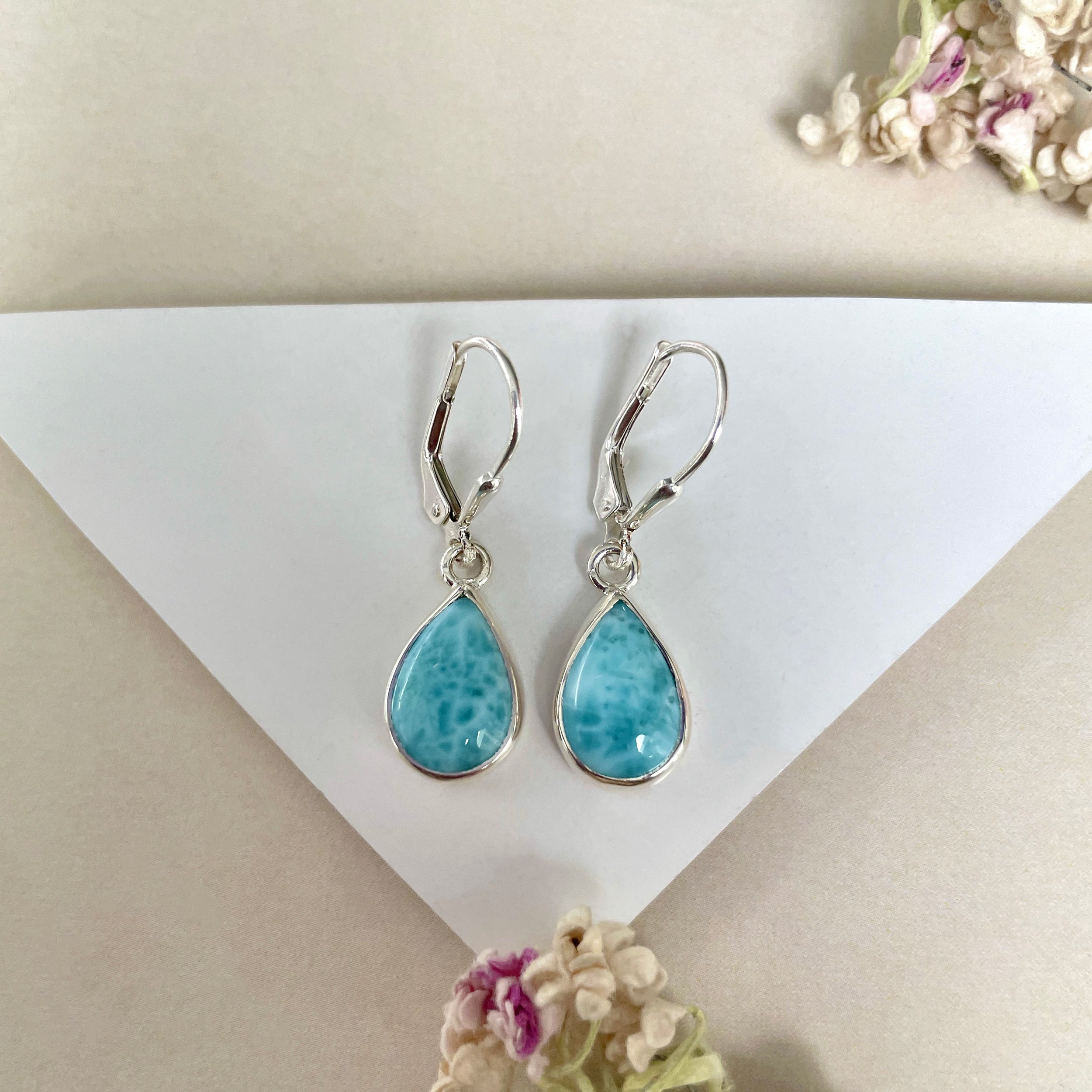 Larimar Earring-(LAR-E-1787.)