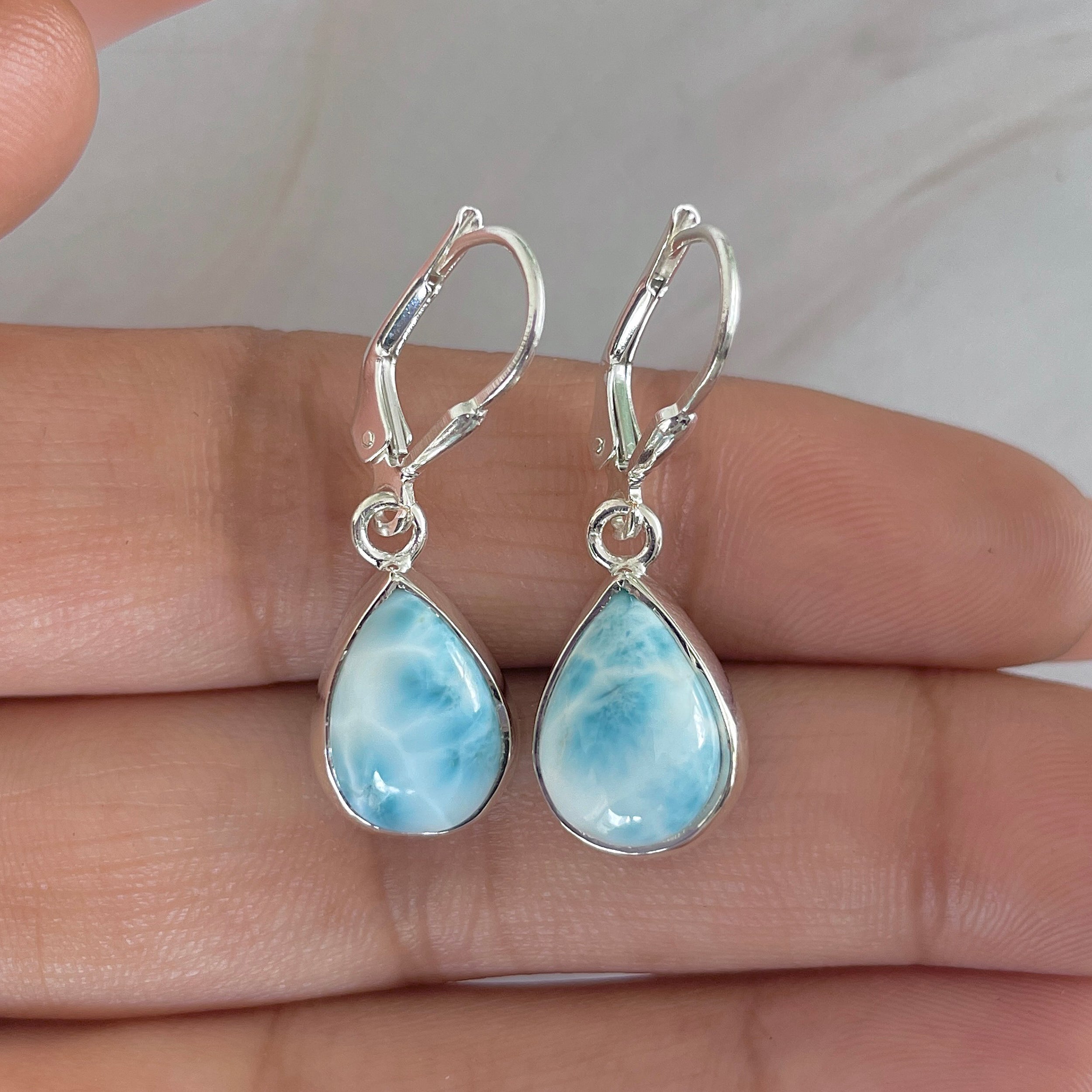 Larimar Earring-(LAR-E-1788.)