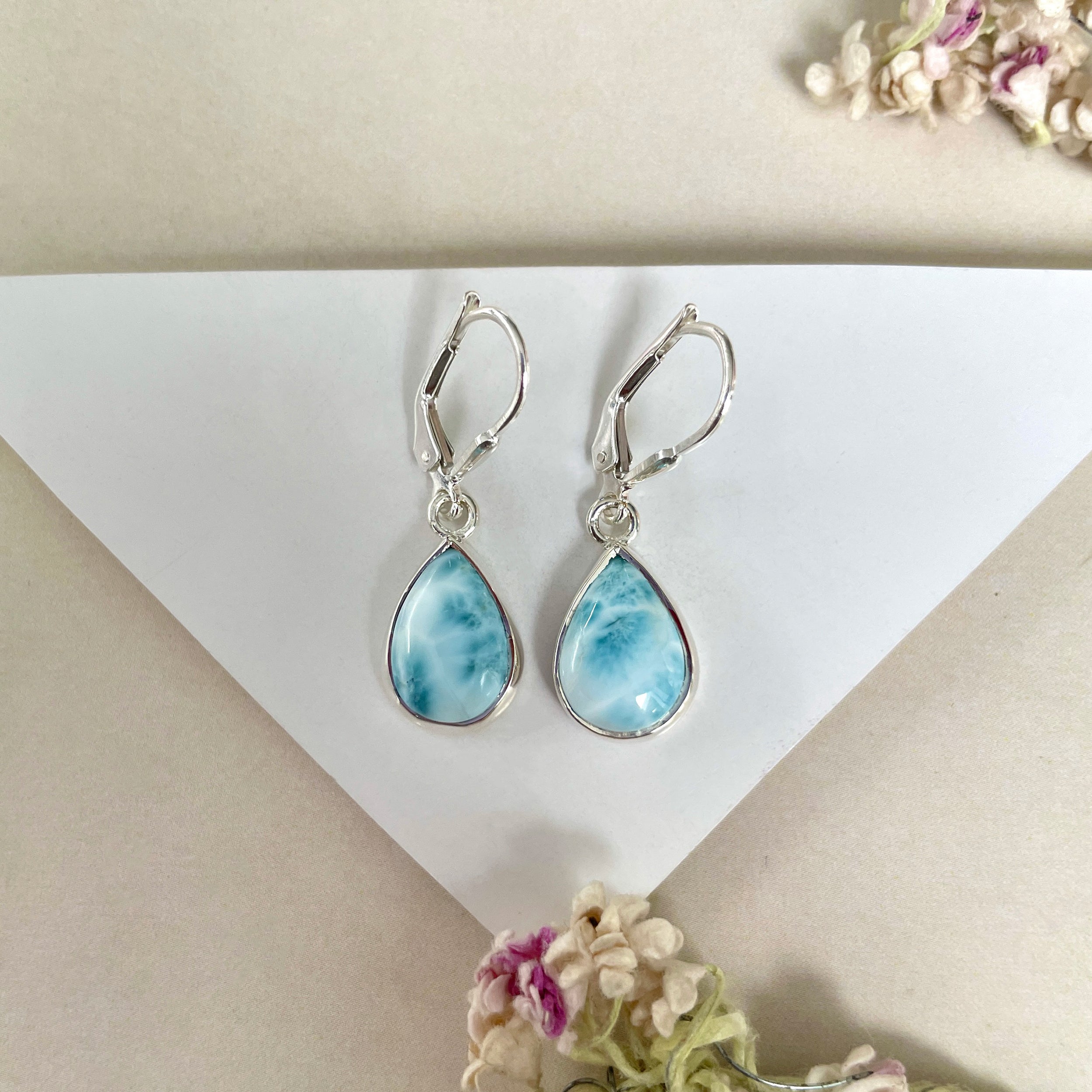 Larimar Earring-(LAR-E-1788.)