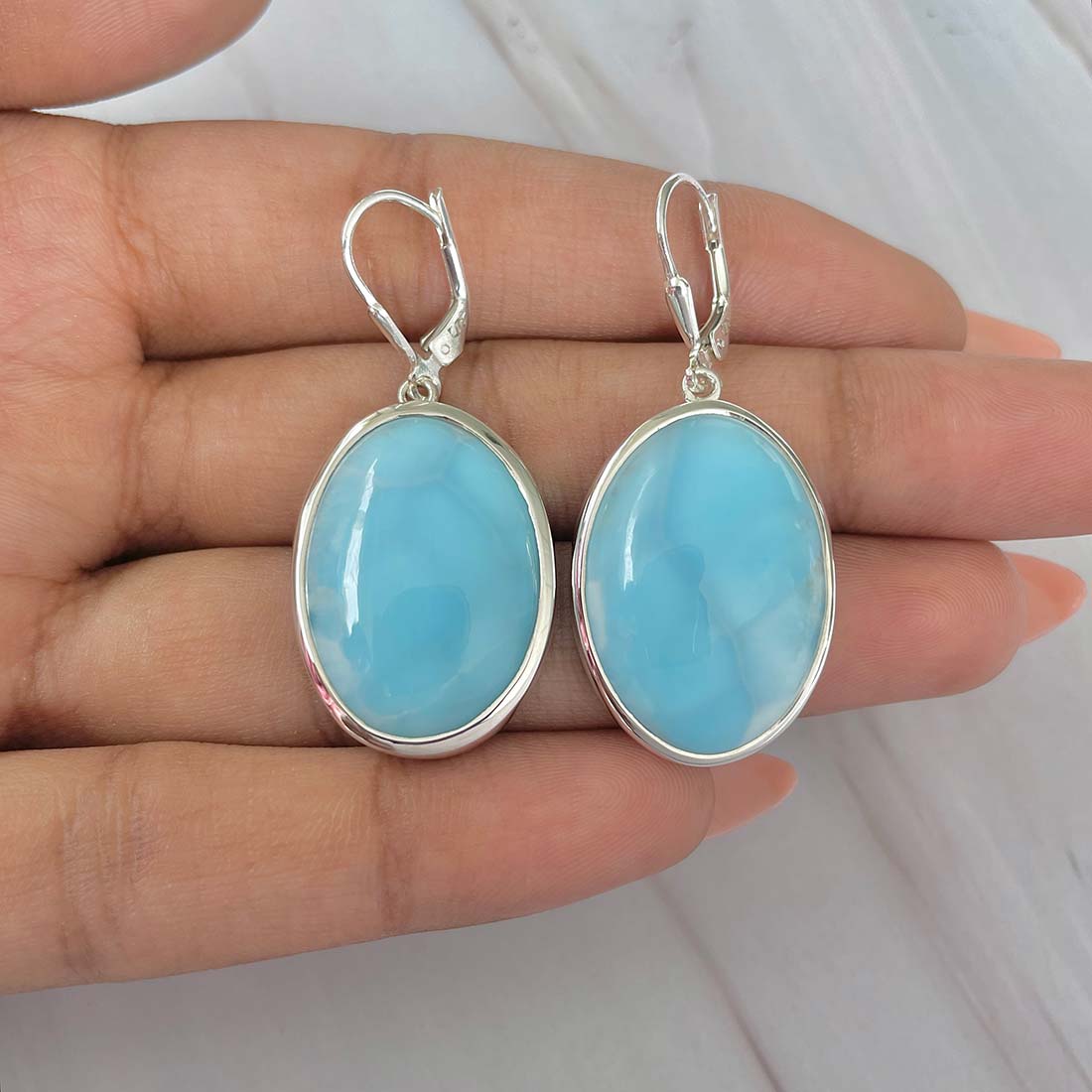 Larimar Earring-(LAR-E-179.)