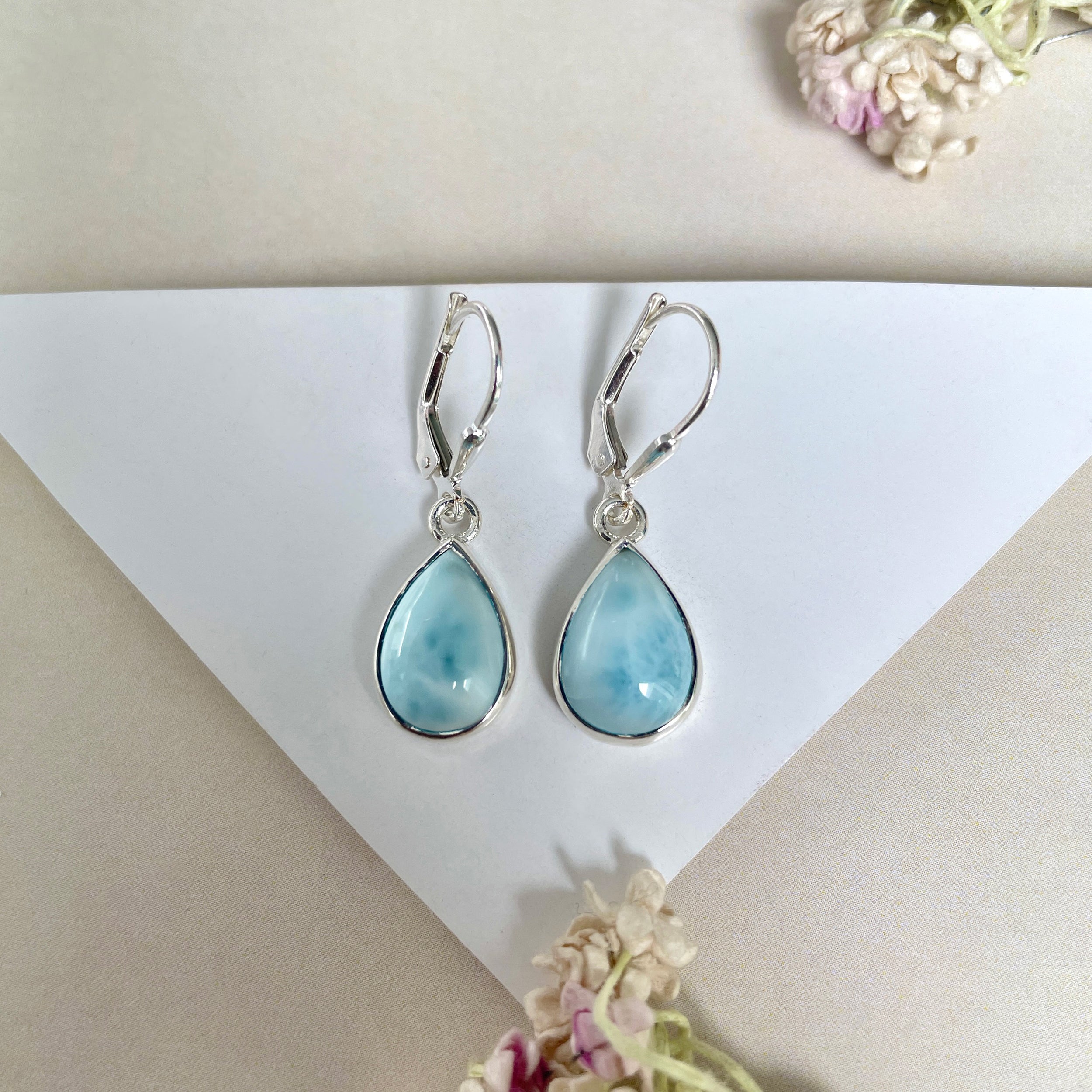 Larimar Earring-(LAR-E-1790.)