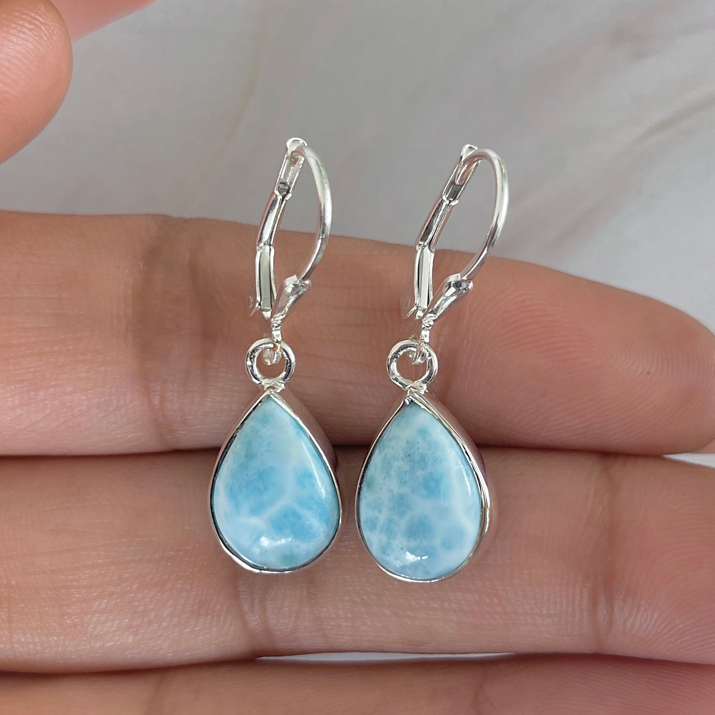 Larimar Earring-(LAR-E-1791.)