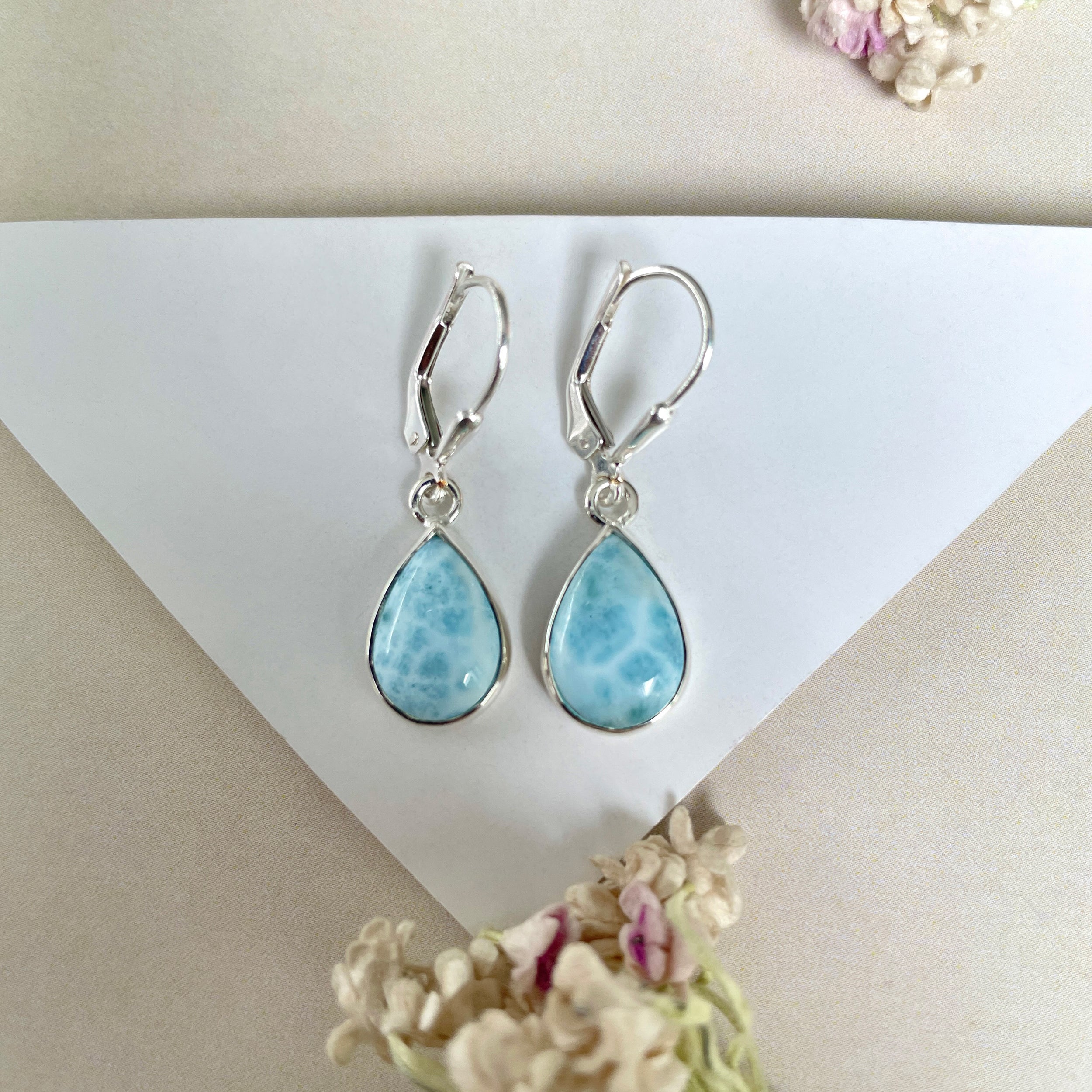 Larimar Earring-(LAR-E-1791.)