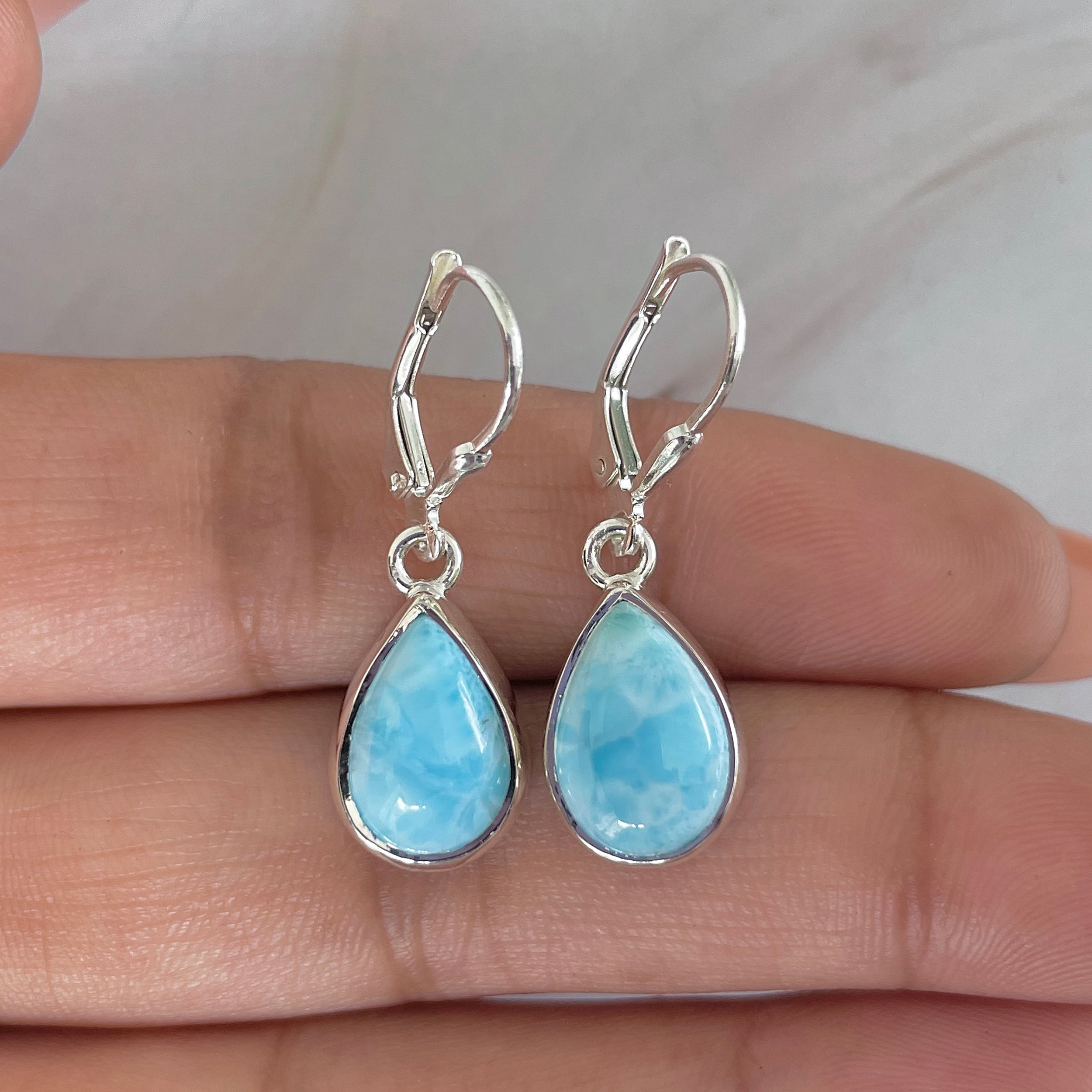 Larimar Earring-(LAR-E-1792.)