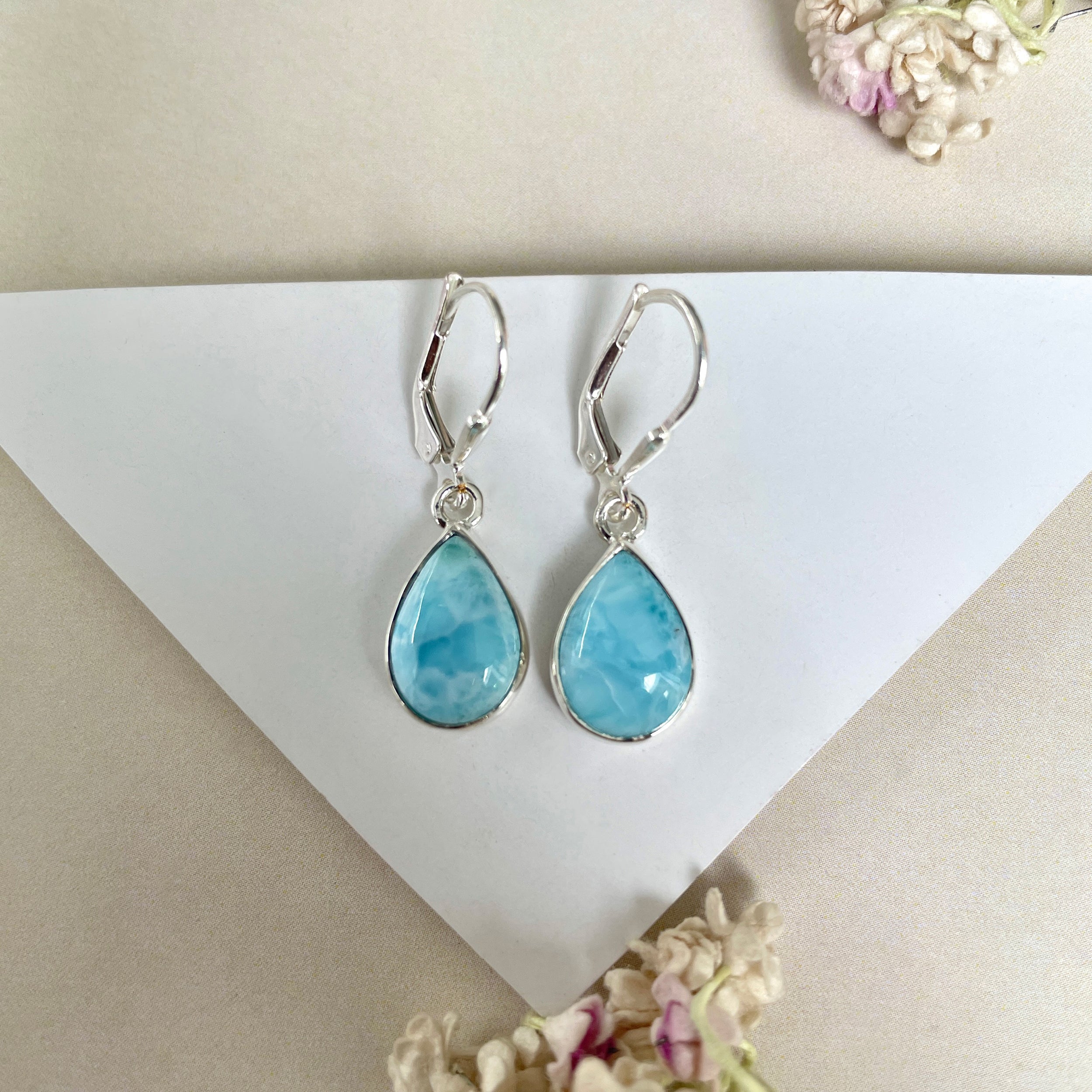 Larimar Earring-(LAR-E-1792.)
