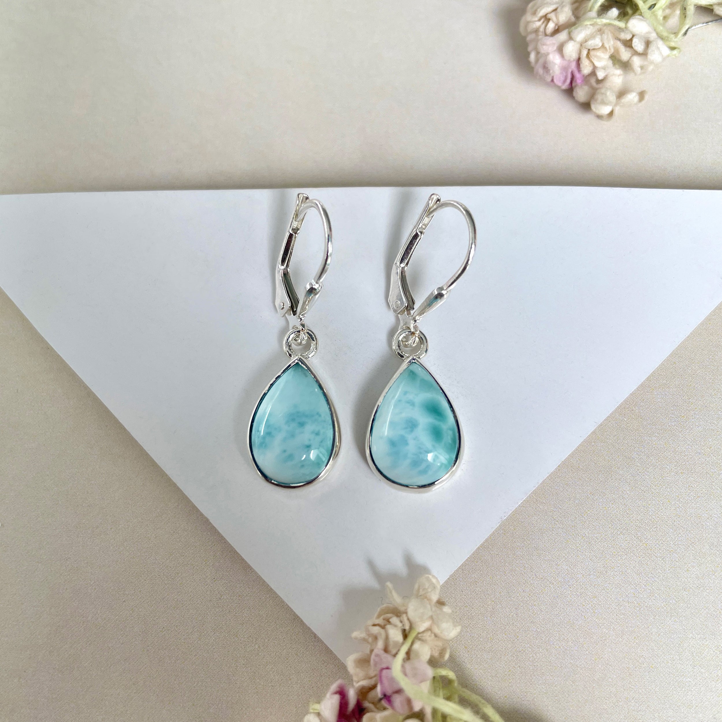 Larimar Earring-(LAR-E-1793.)