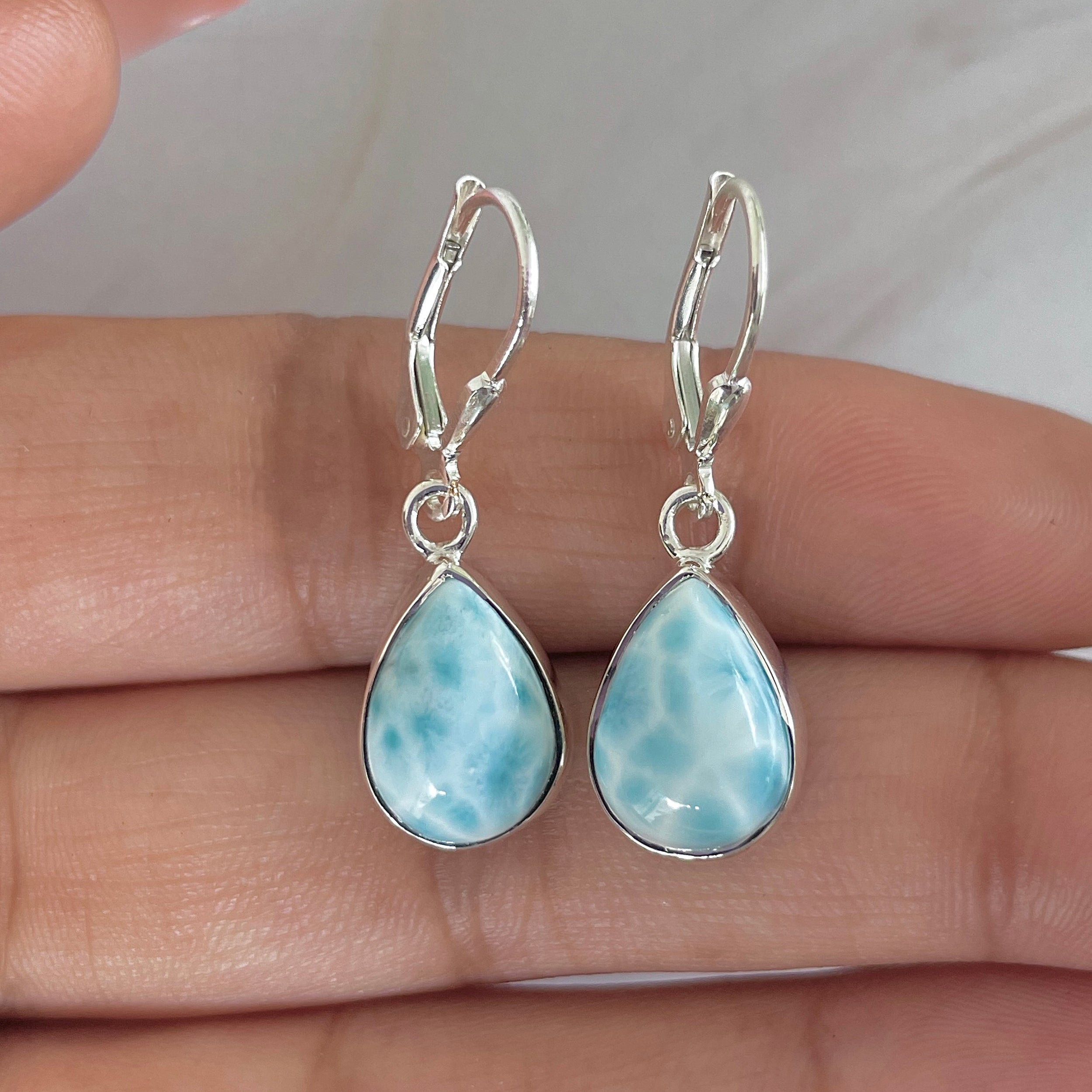Larimar Earring-(LAR-E-1795.)