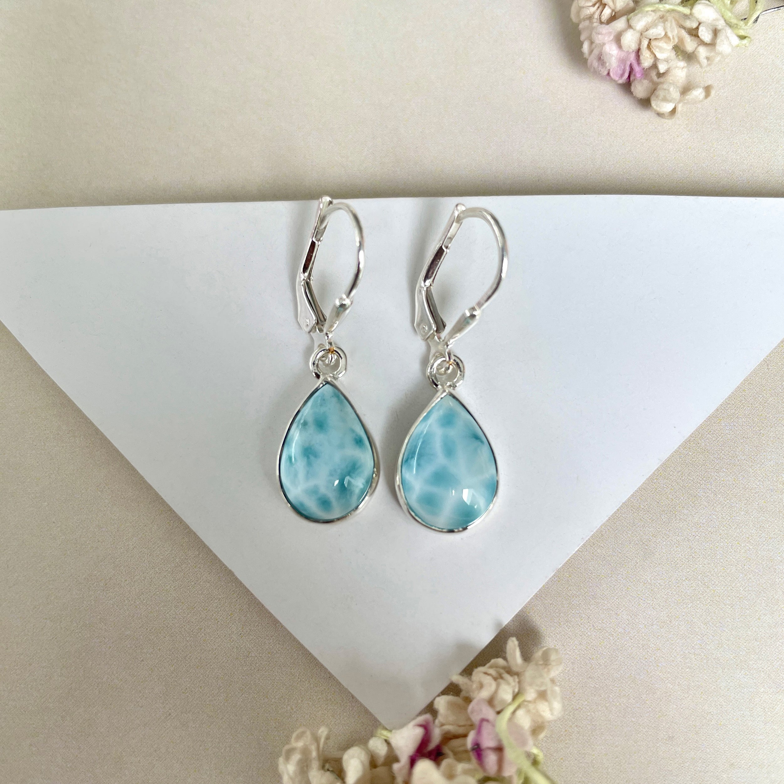 Larimar Earring-(LAR-E-1795.)