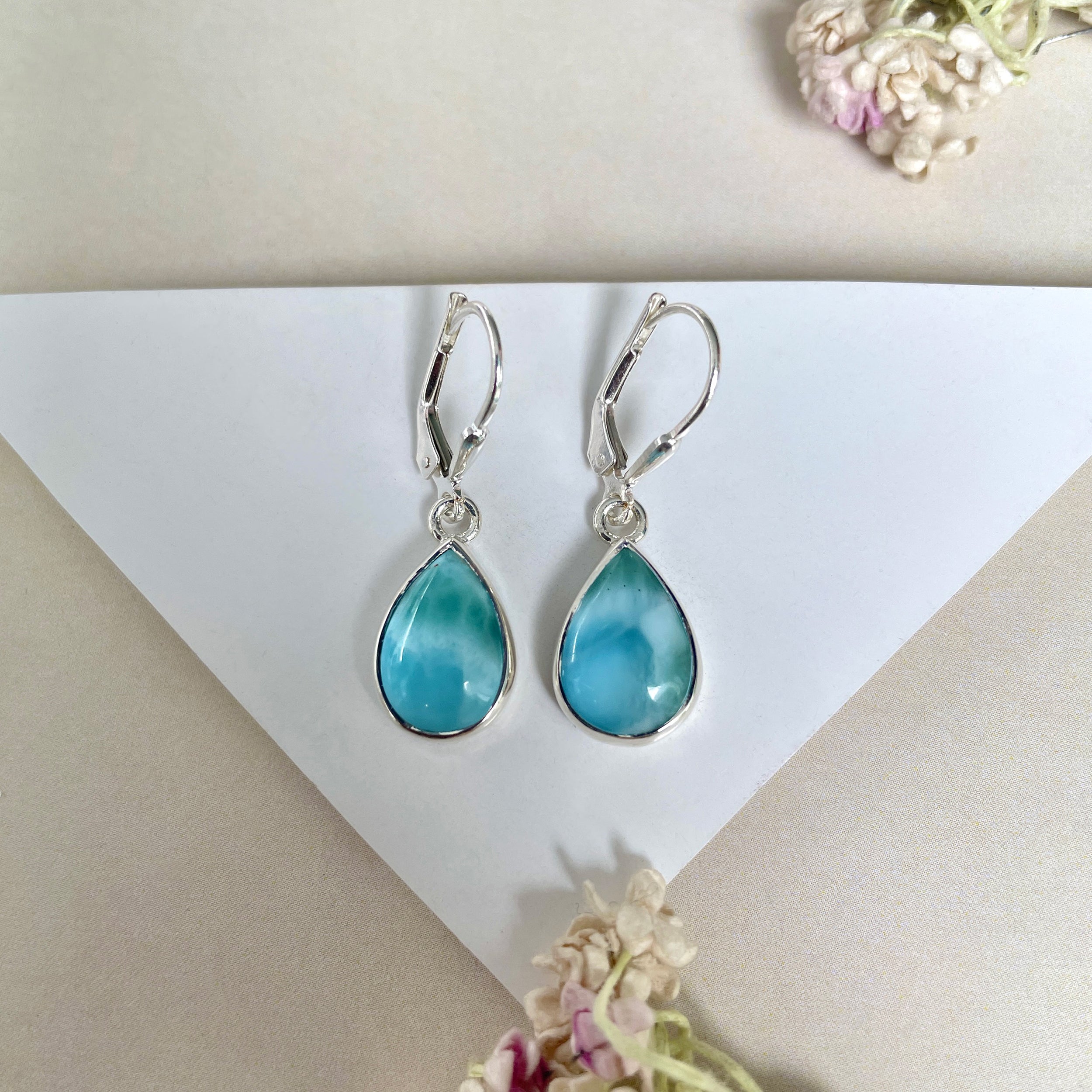 Larimar Earring-(LAR-E-1796.)