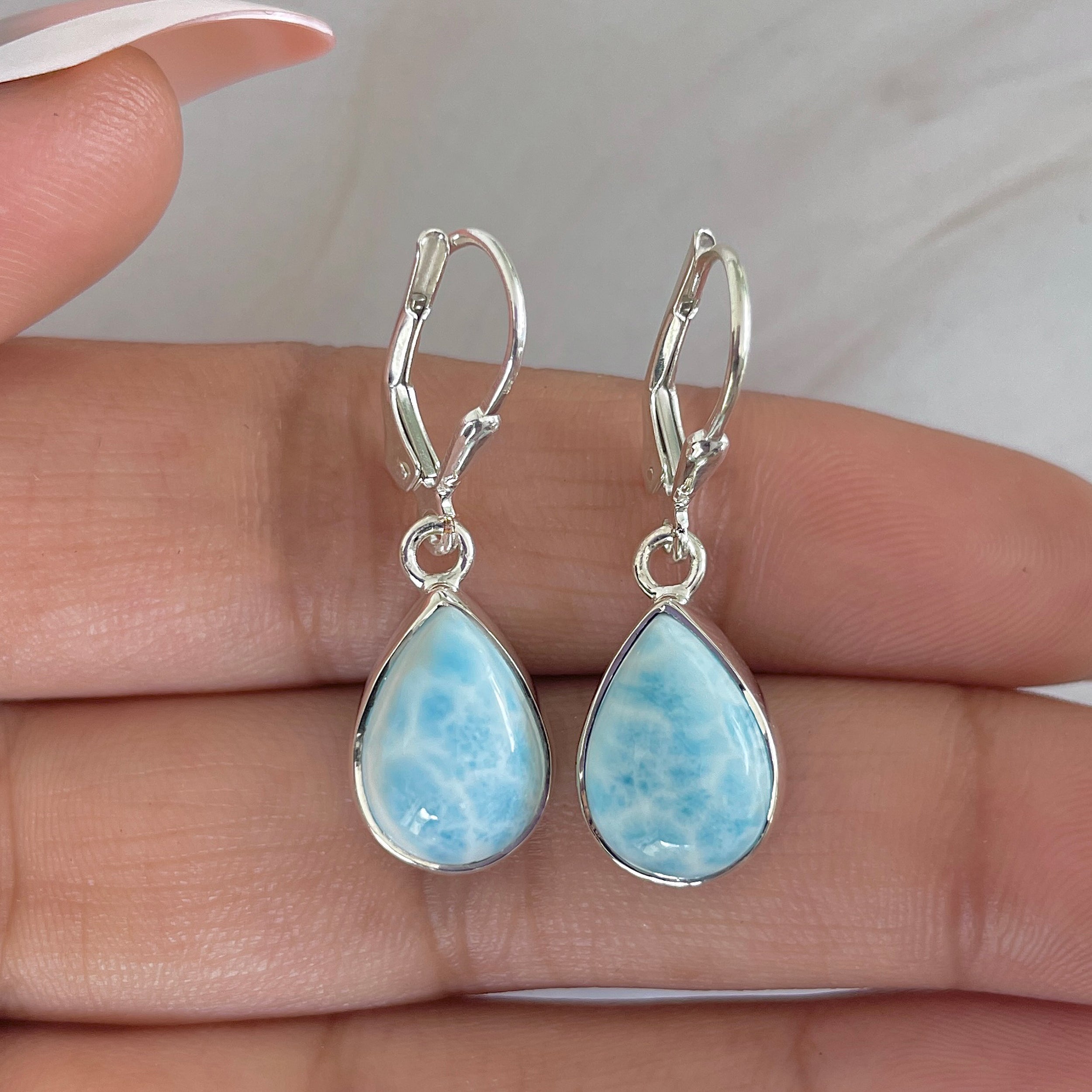 Larimar Earring-(LAR-E-1797.)