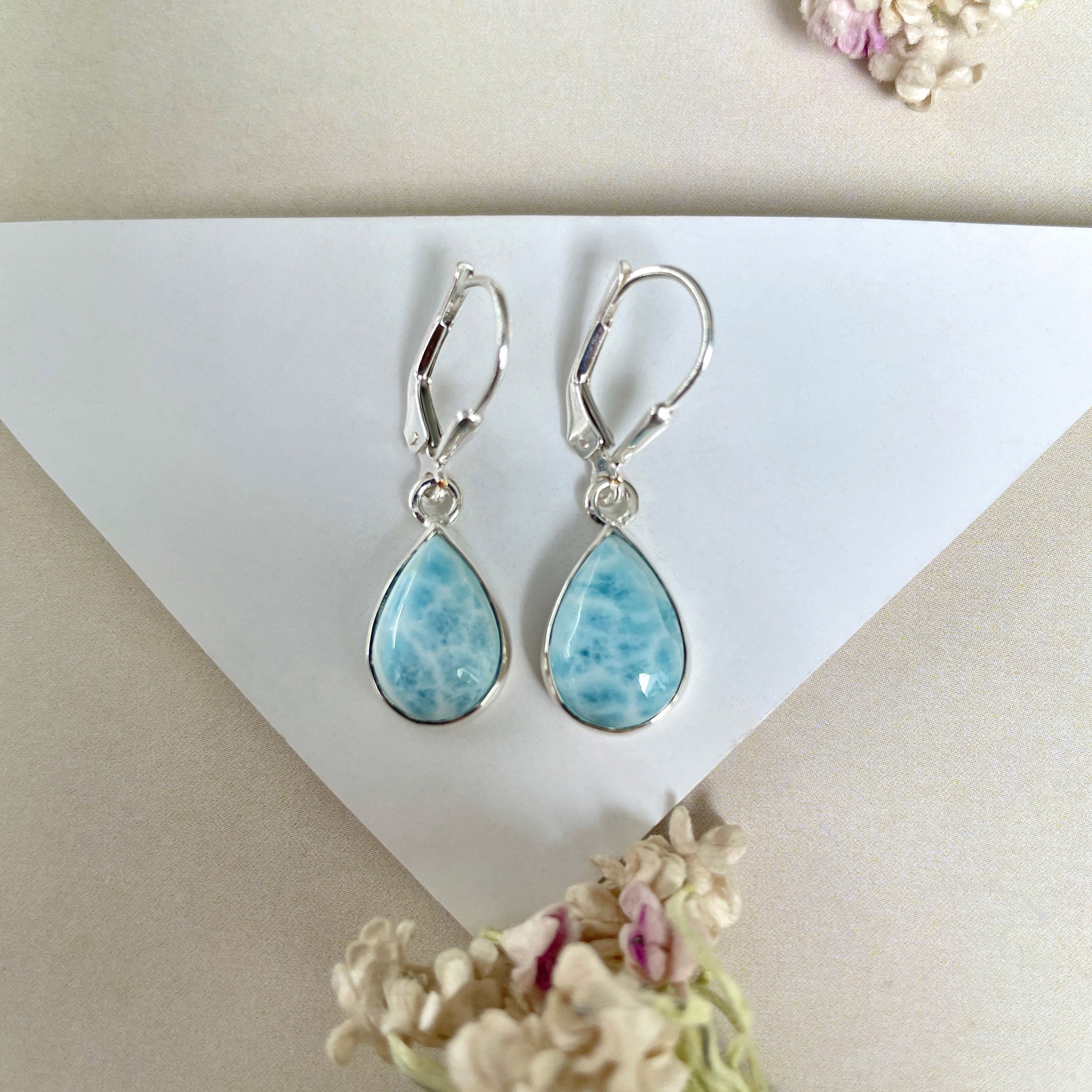 Larimar Earring-(LAR-E-1797.)