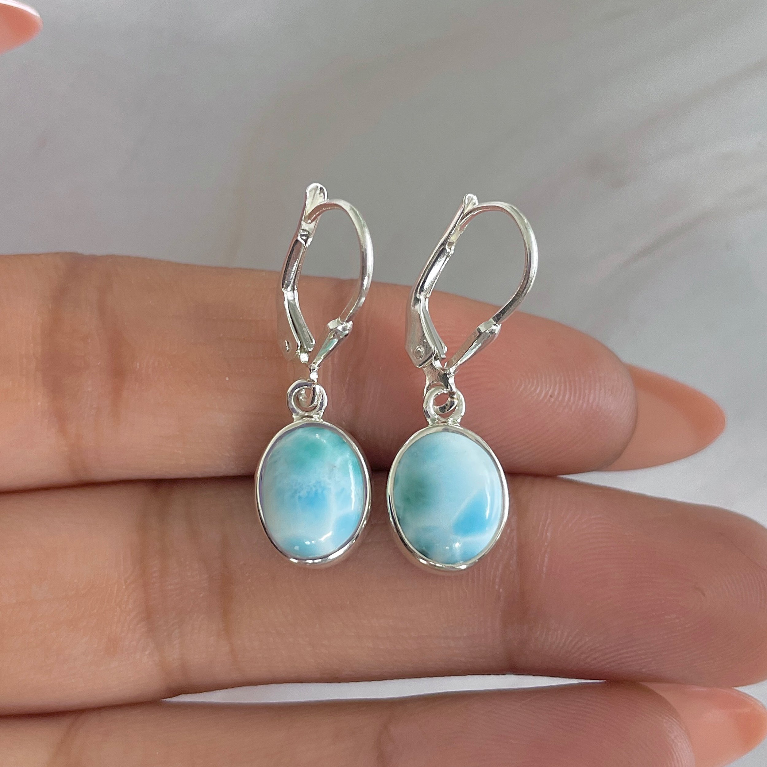 Larimar Earring-(LAR-E-1800.)
