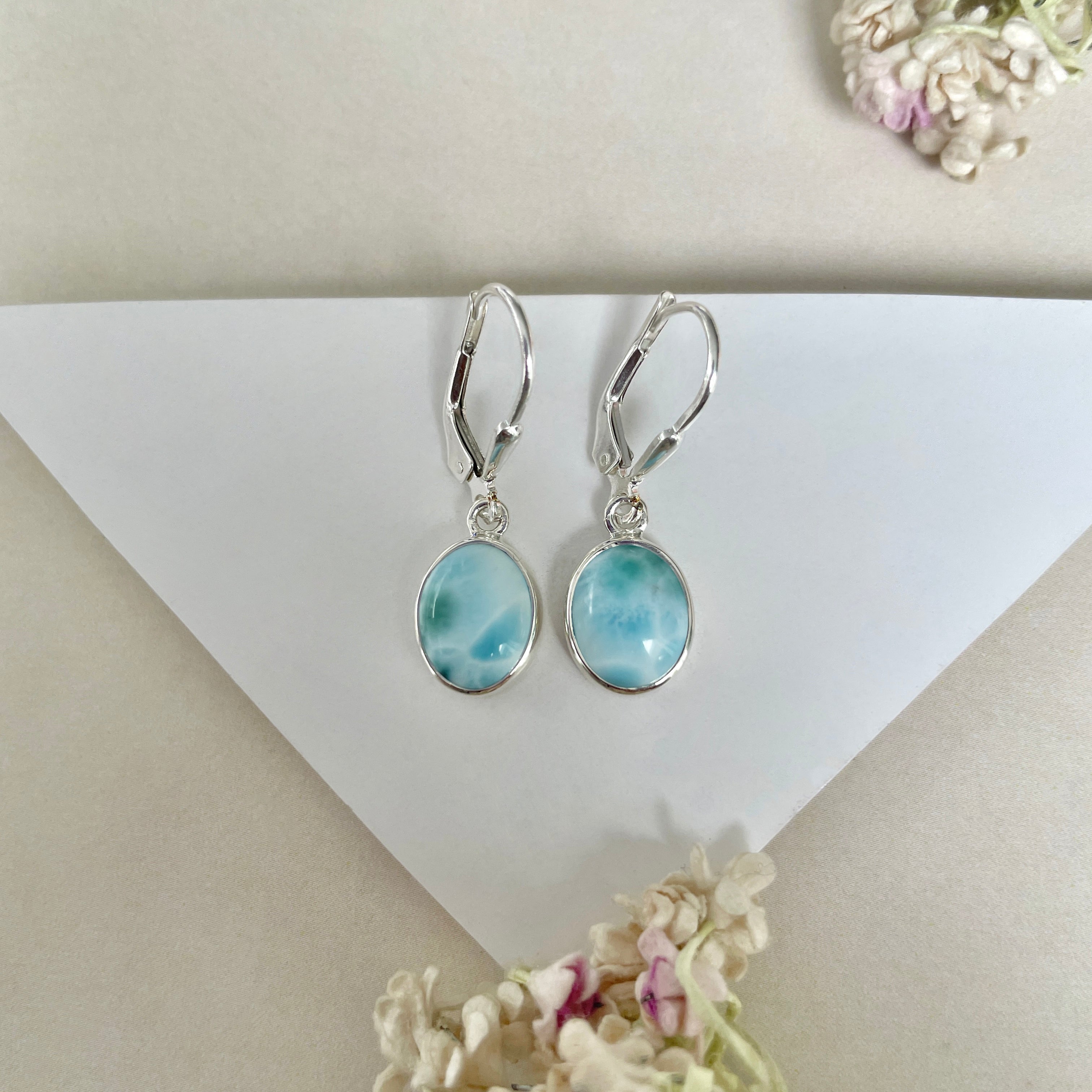 Larimar Earring-(LAR-E-1800.)