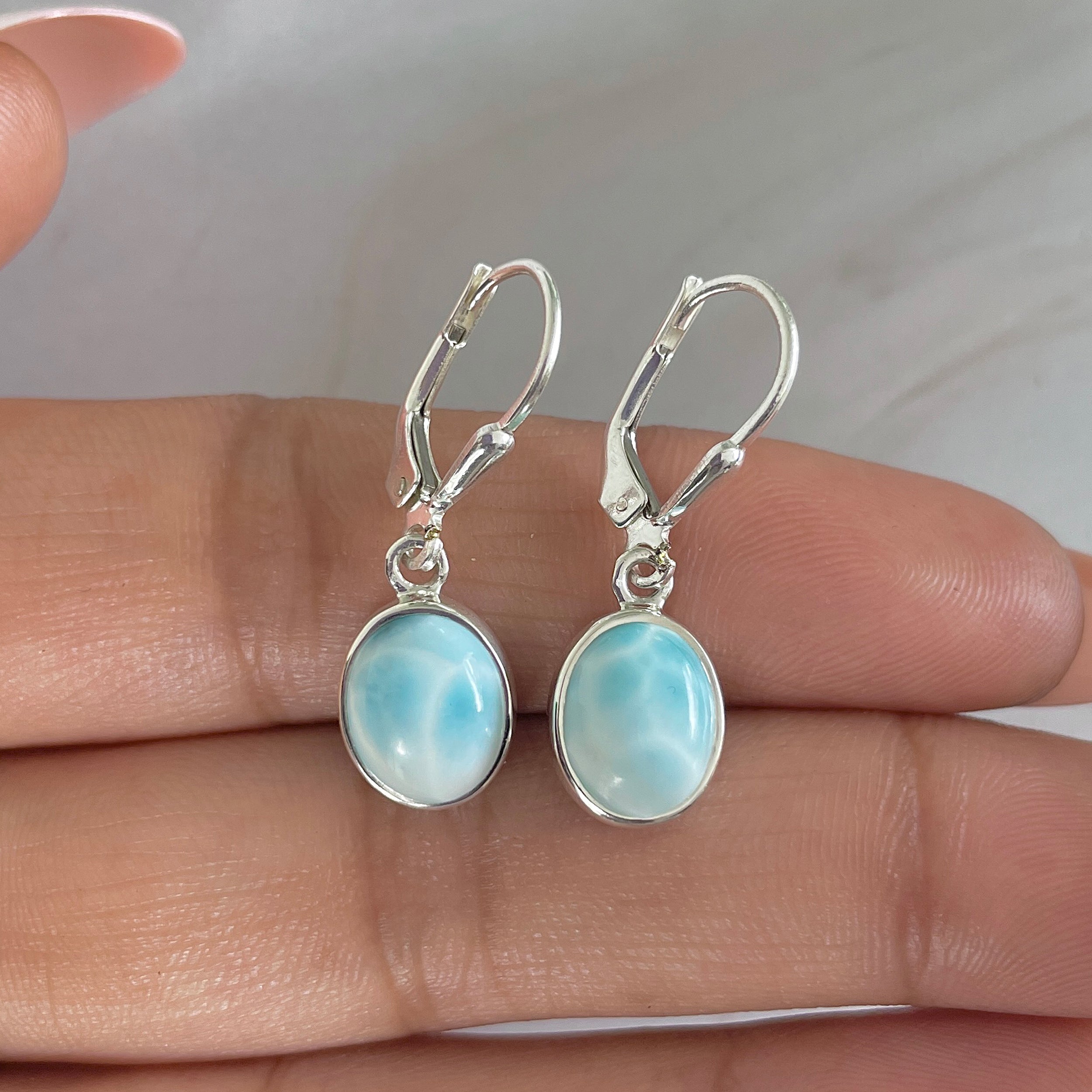 Larimar Earring-(LAR-E-1801.)