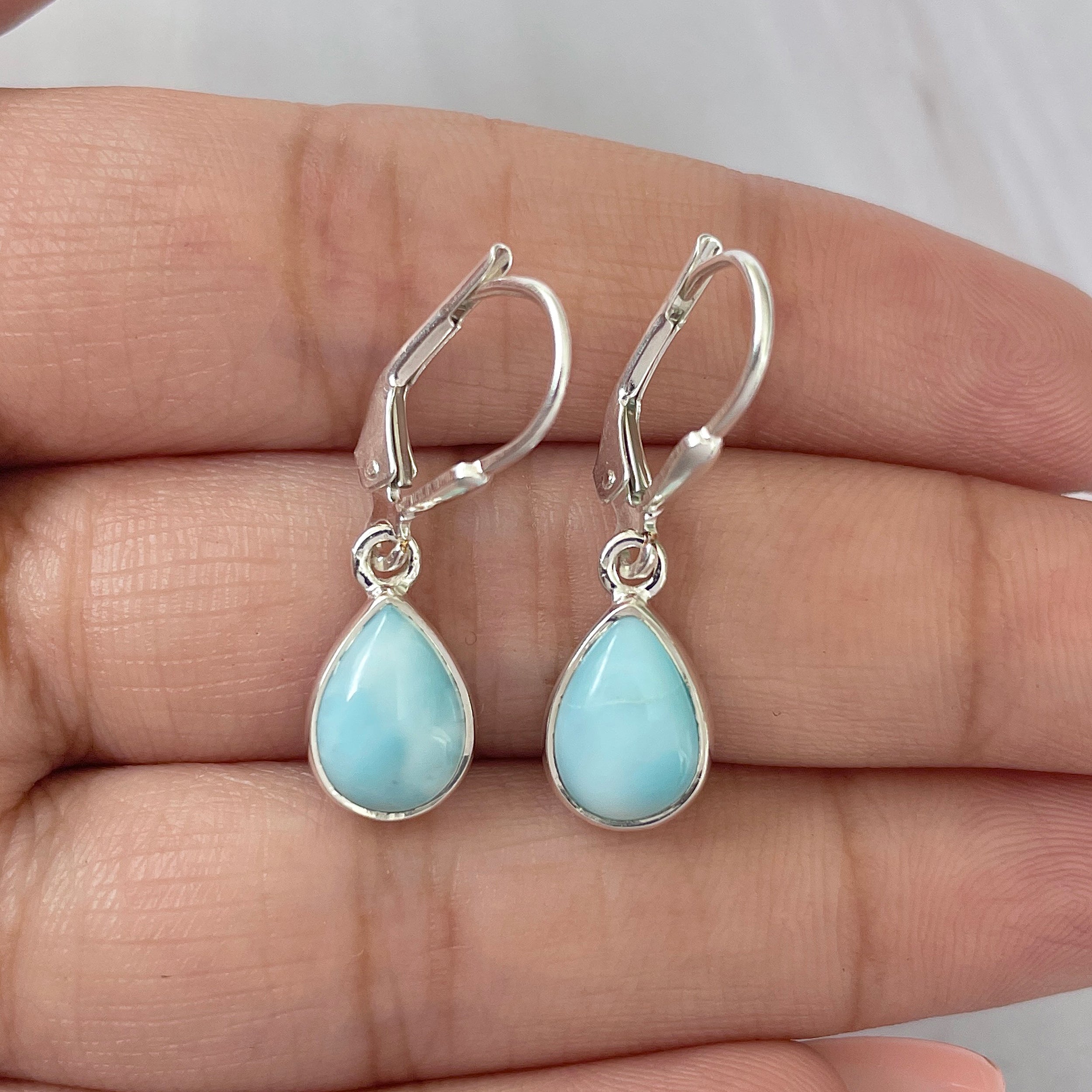 Larimar Earring-(LAR-E-1808.)