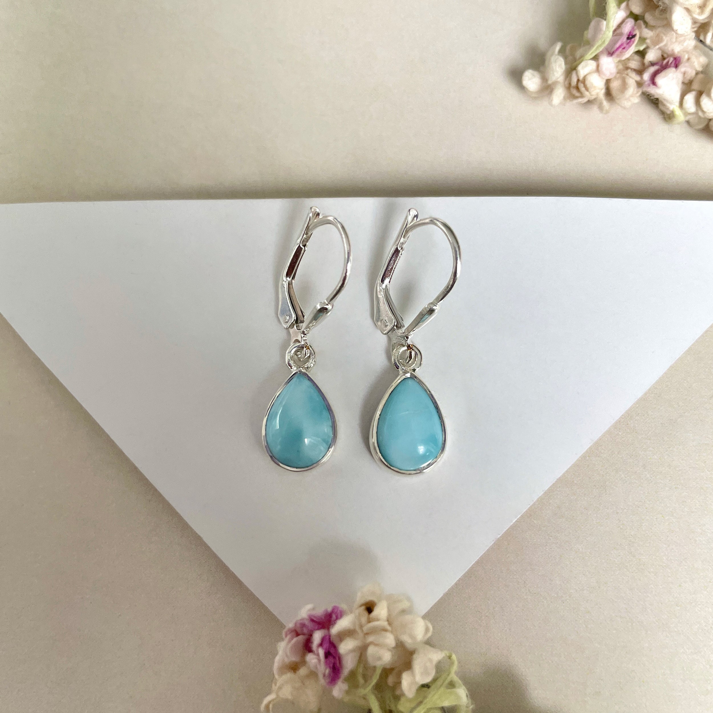 Larimar Earring-(LAR-E-1808.)