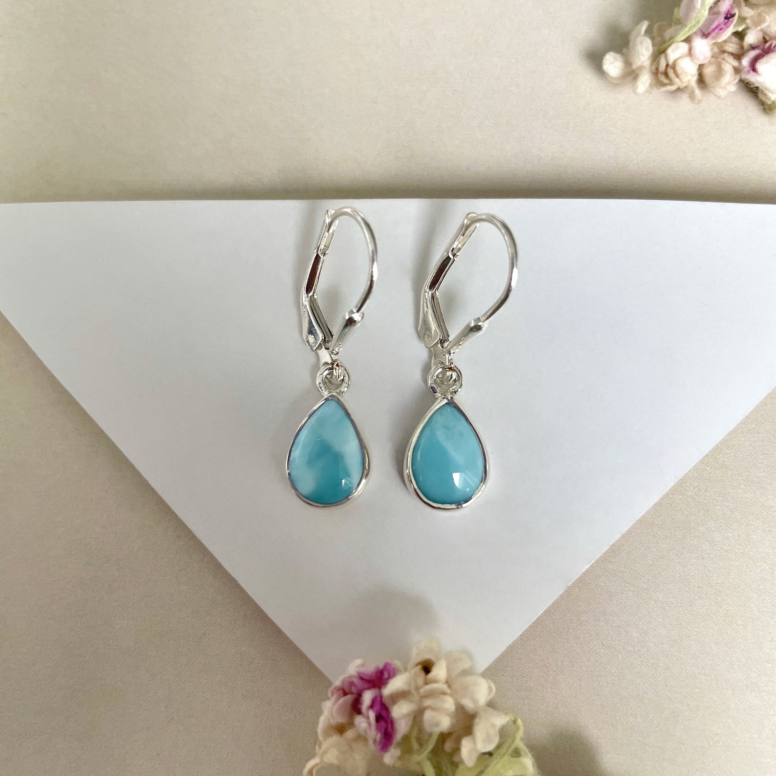 Larimar Earring-(LAR-E-1809.)