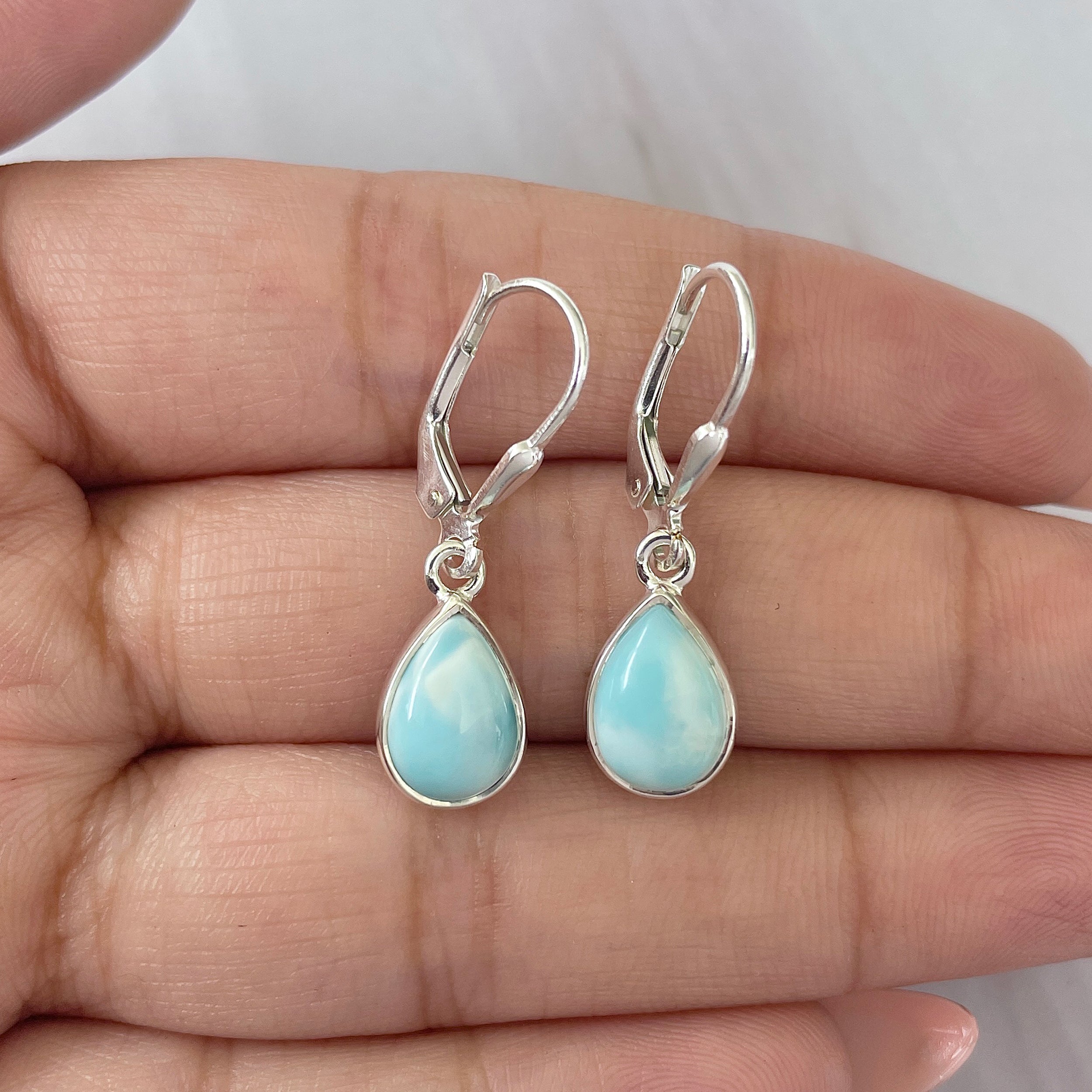 Larimar Earring-(LAR-E-1810.)